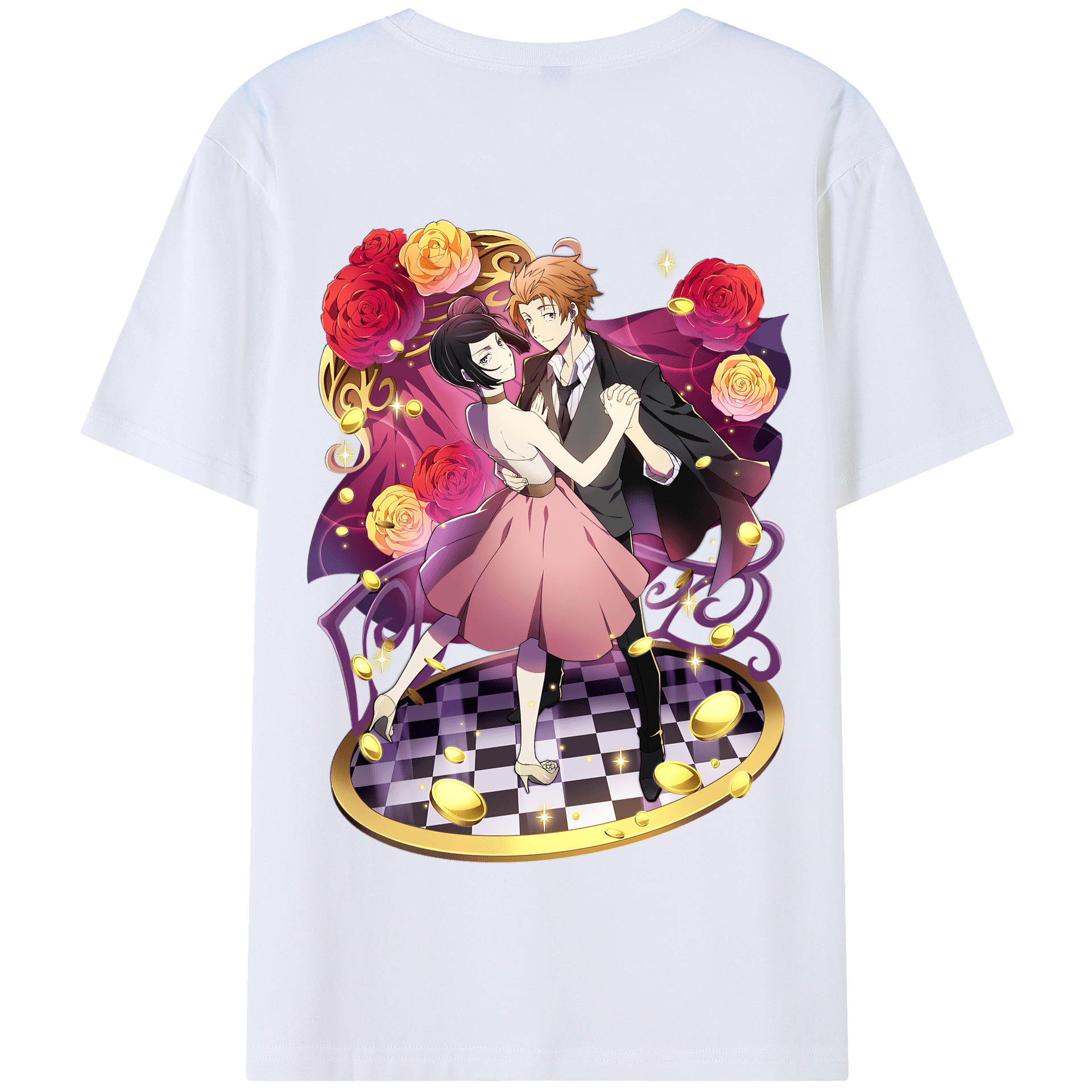 （画像用） 文豪ストレイドッグス Bungo Stray Dogs 綿100％半袖Tシャツ（背面プリント）