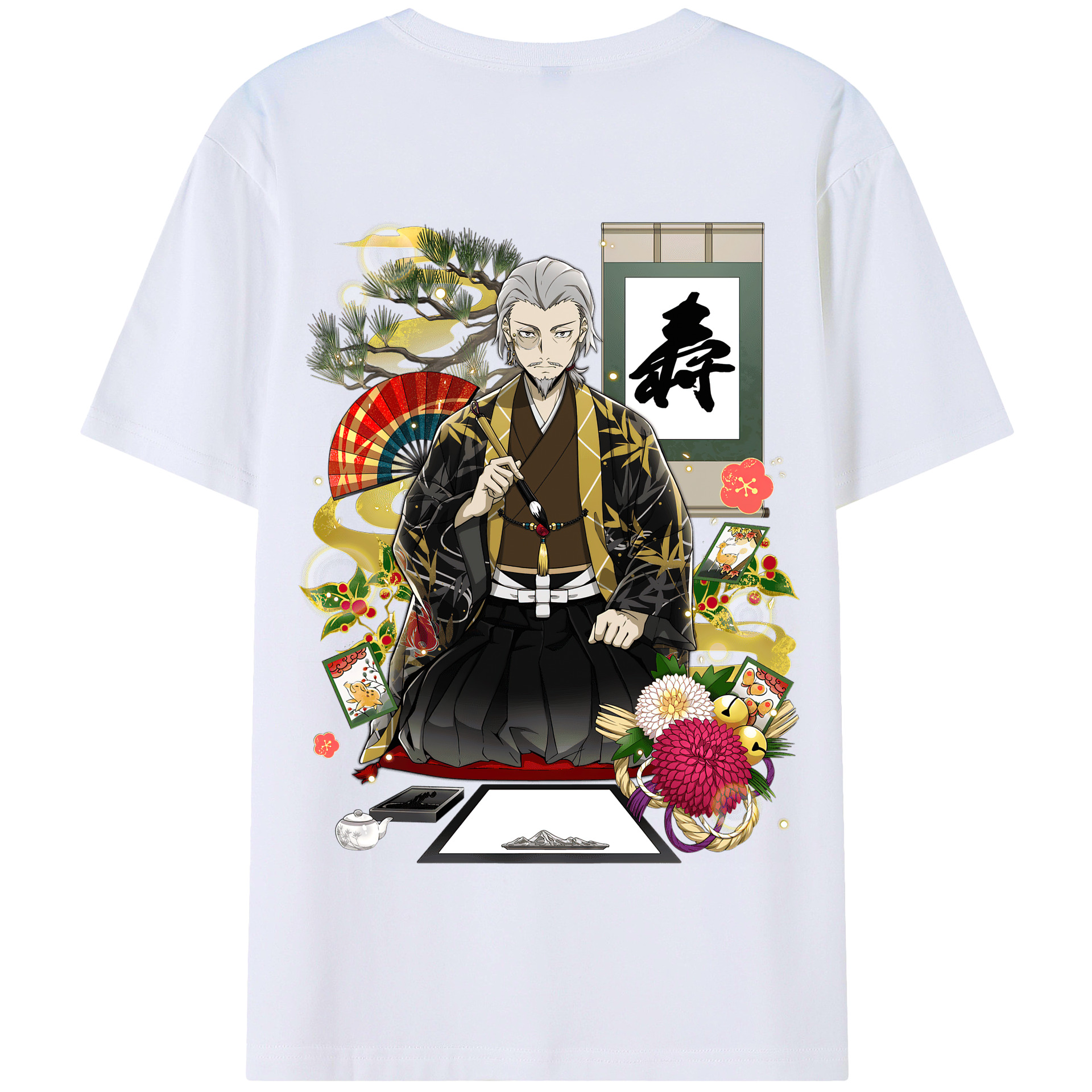 （画像用） 文豪ストレイドッグス Bungo Stray Dogs 綿100％半袖Tシャツ（背面プリント）