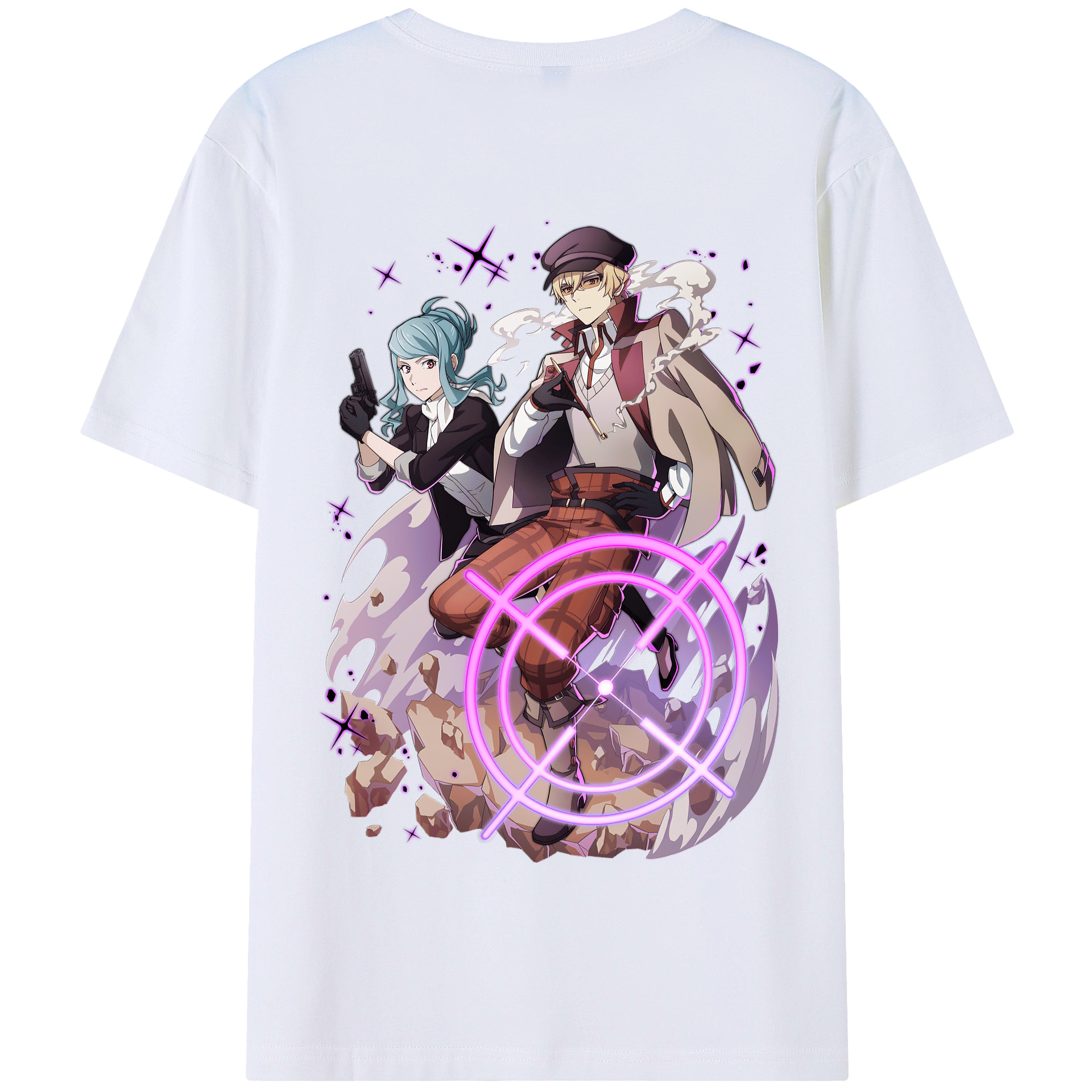 （画像用） 文豪ストレイドッグス Bungo Stray Dogs 綿100％半袖Tシャツ（背面プリント）