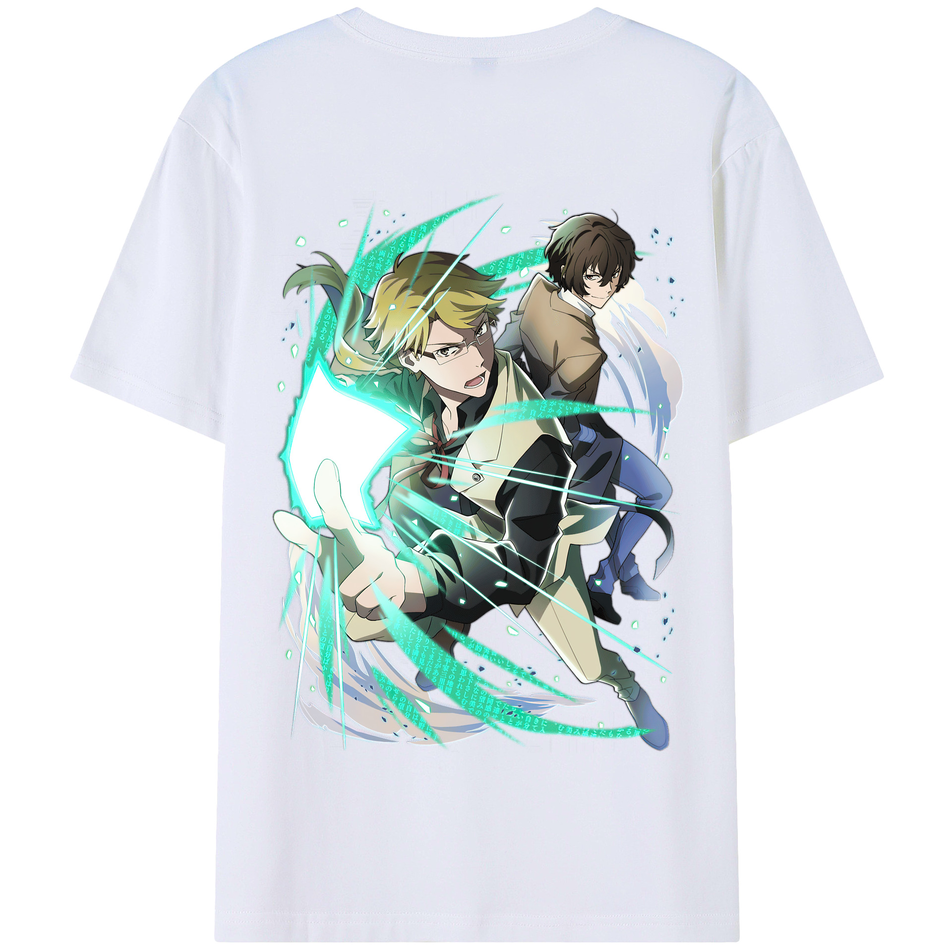 （画像用） 文豪ストレイドッグス Bungo Stray Dogs 綿100％半袖Tシャツ（背面プリント）