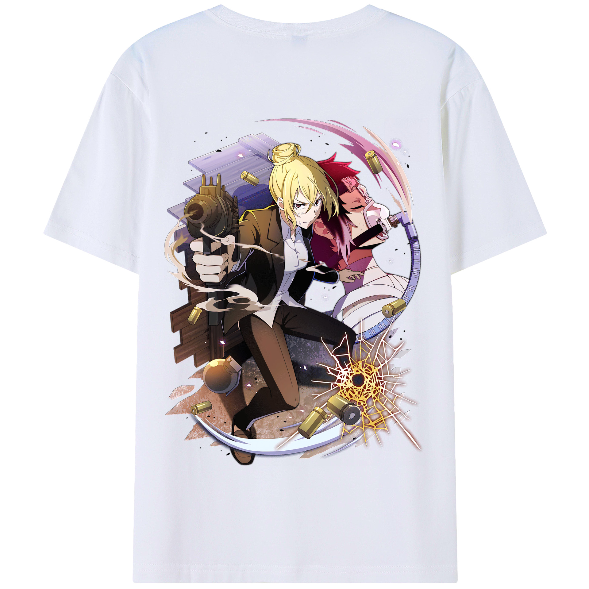 （画像用） 文豪ストレイドッグス Bungo Stray Dogs 綿100％半袖Tシャツ（背面プリント）