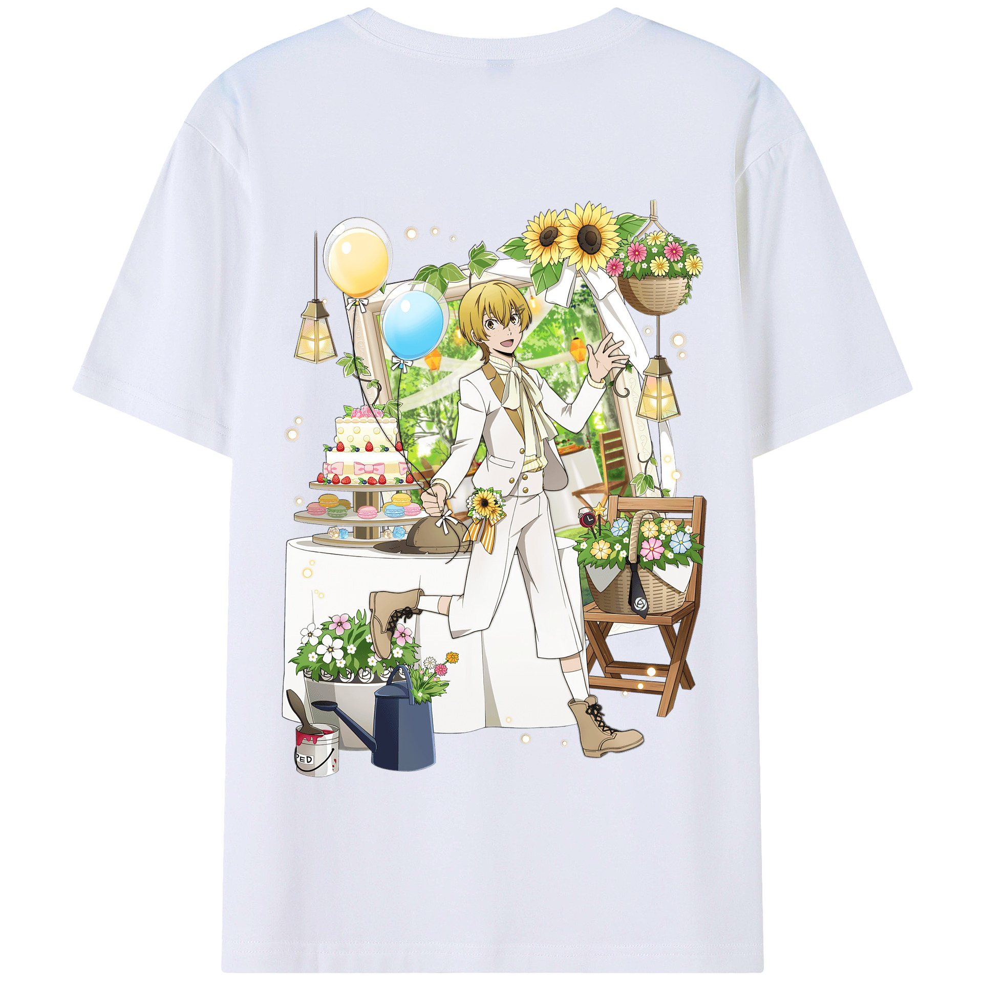 （画像用） 文豪ストレイドッグス Bungo Stray Dogs 綿100％半袖Tシャツ（背面プリント）