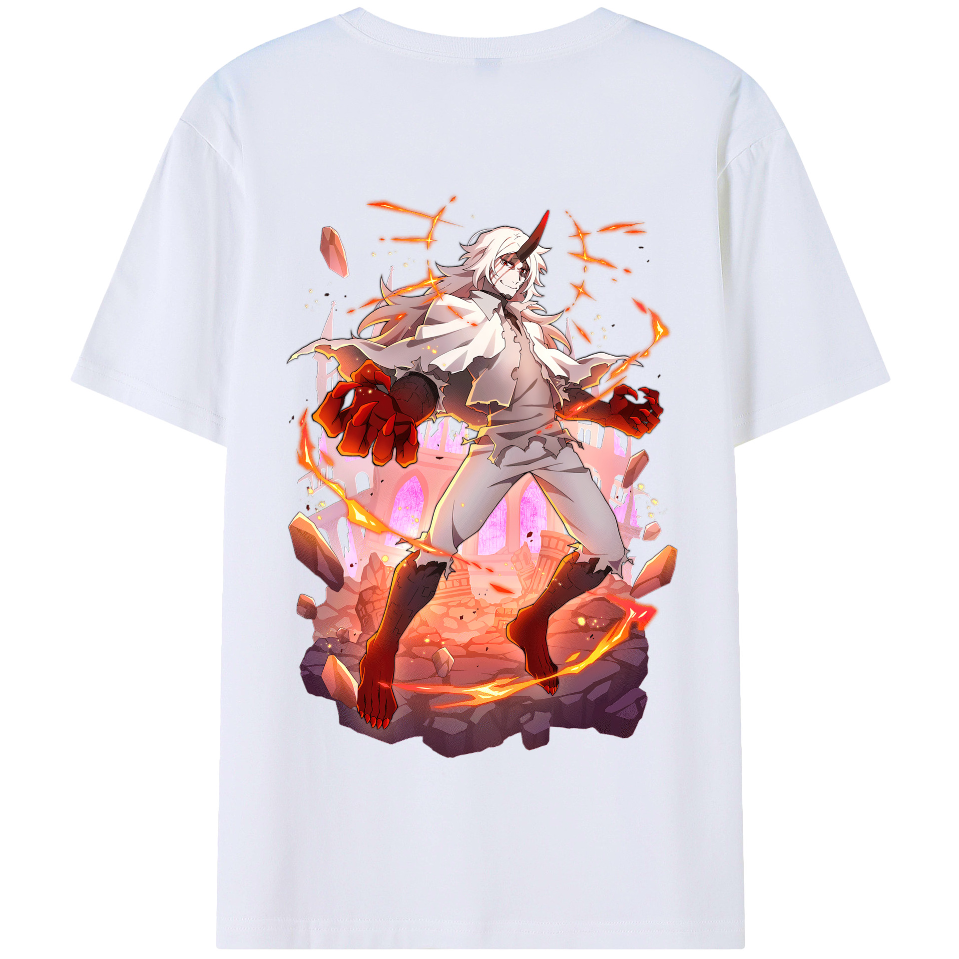 （画像用） 文豪ストレイドッグス Bungo Stray Dogs 綿100％半袖Tシャツ（背面プリント）