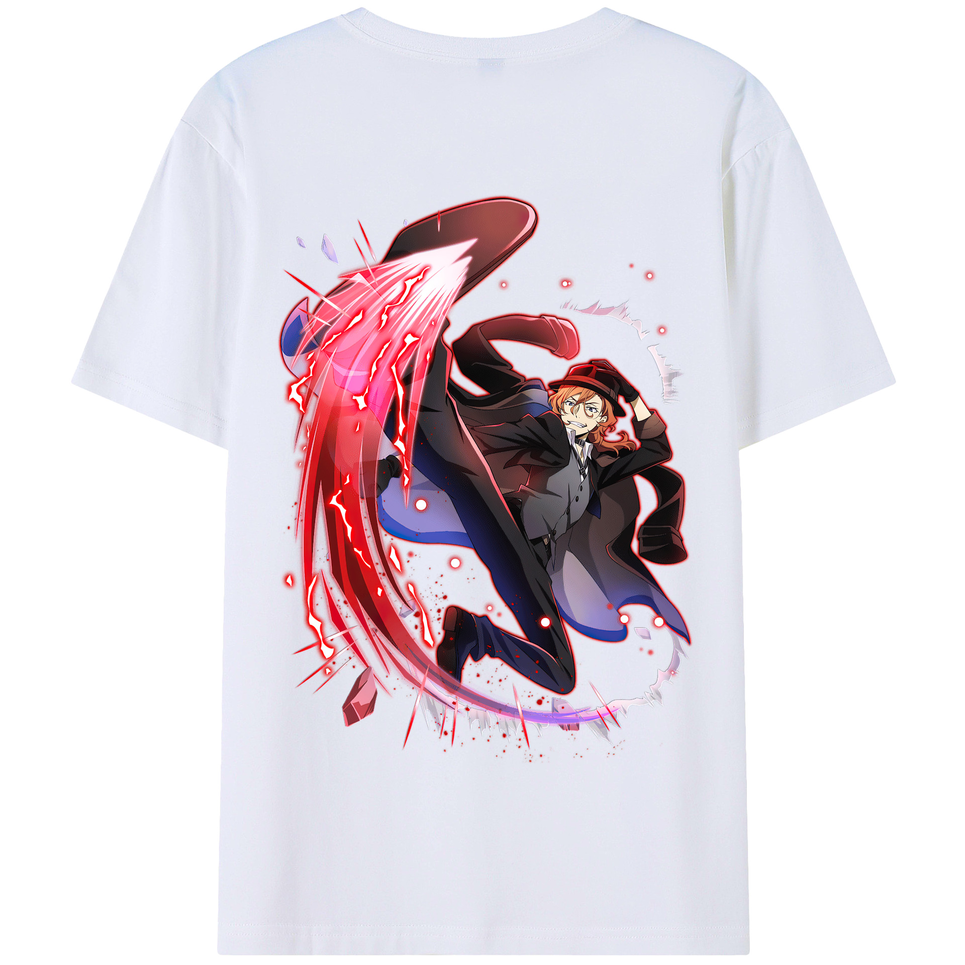 （画像用） 文豪ストレイドッグス Bungo Stray Dogs 綿100％半袖Tシャツ（背面プリント）