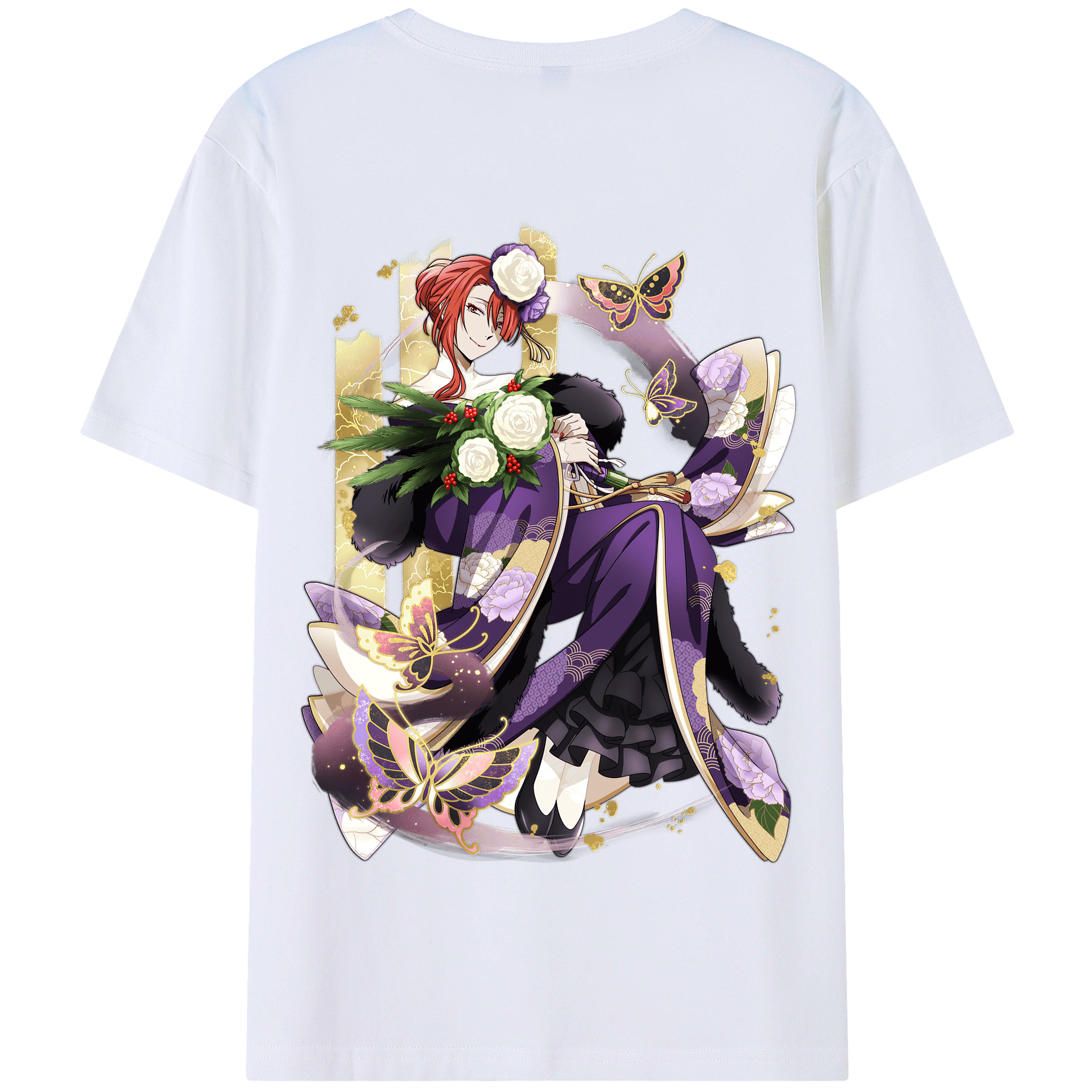 （画像用） 文豪ストレイドッグス Bungo Stray Dogs 綿100％半袖Tシャツ（背面プリント）