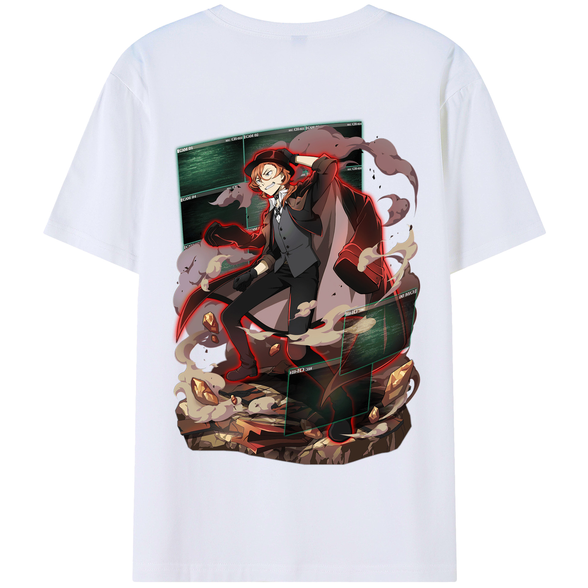 （画像用） 文豪ストレイドッグス Bungo Stray Dogs 綿100％半袖Tシャツ（背面プリント）