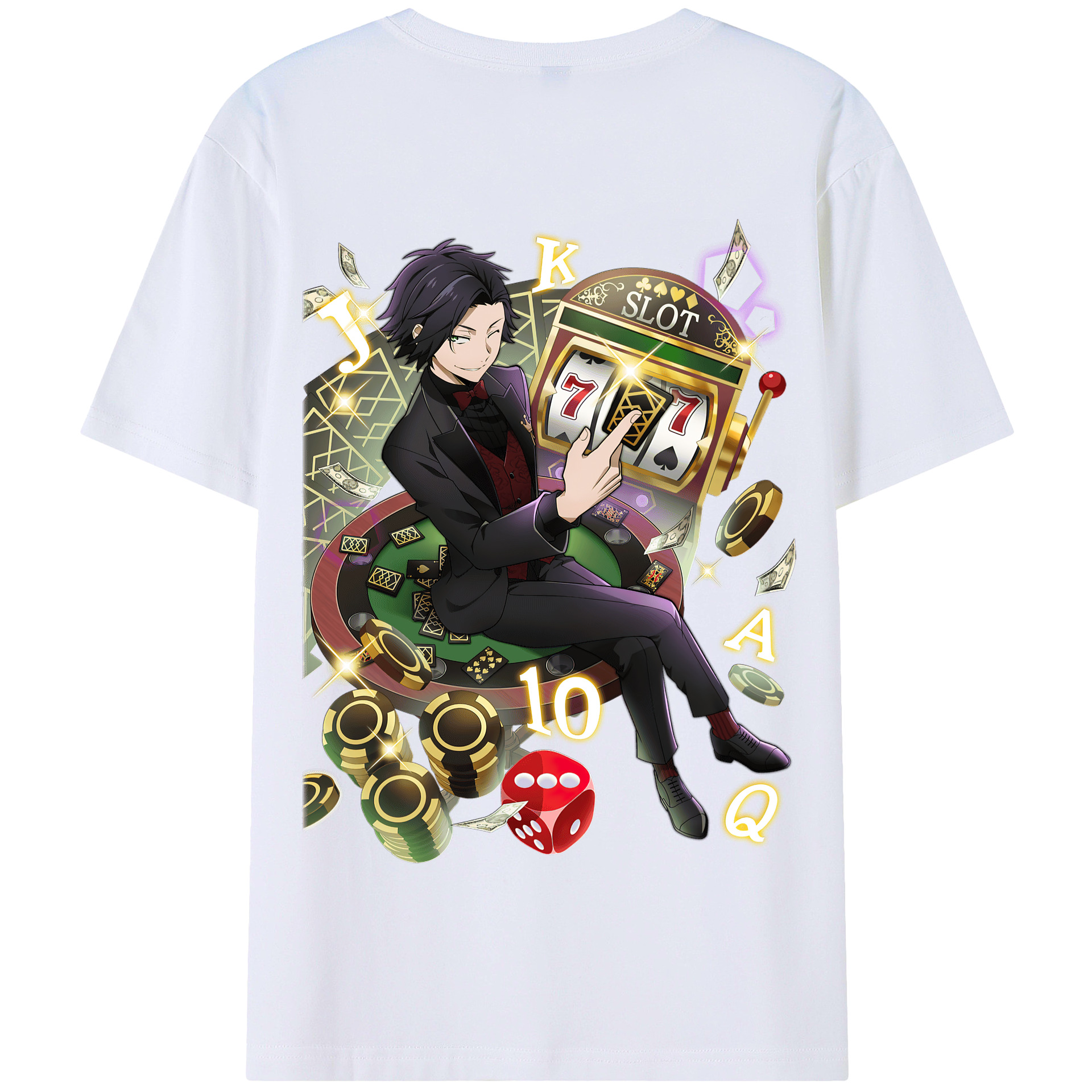 （画像用） 文豪ストレイドッグス Bungo Stray Dogs 綿100％半袖Tシャツ（背面プリント）