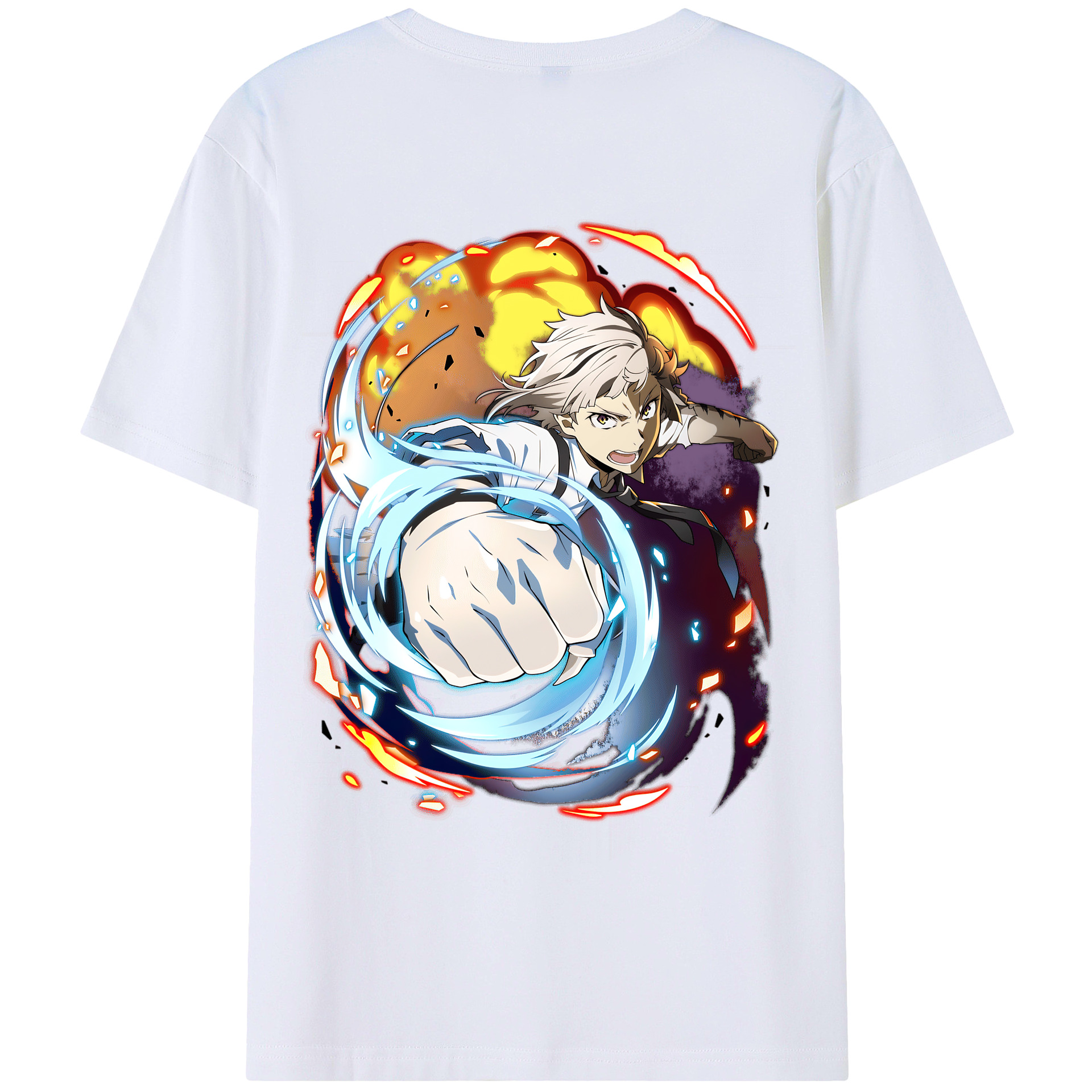 （画像用） 文豪ストレイドッグス Bungo Stray Dogs 綿100％半袖Tシャツ（背面プリント）