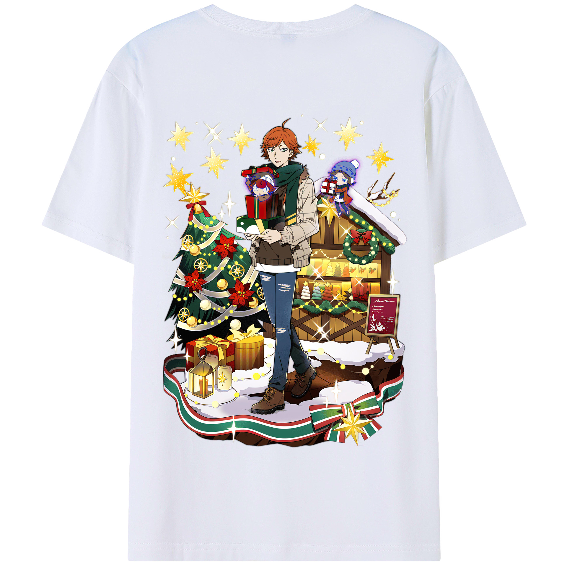 （画像用） 文豪ストレイドッグス Bungo Stray Dogs 綿100％半袖Tシャツ（背面プリント）