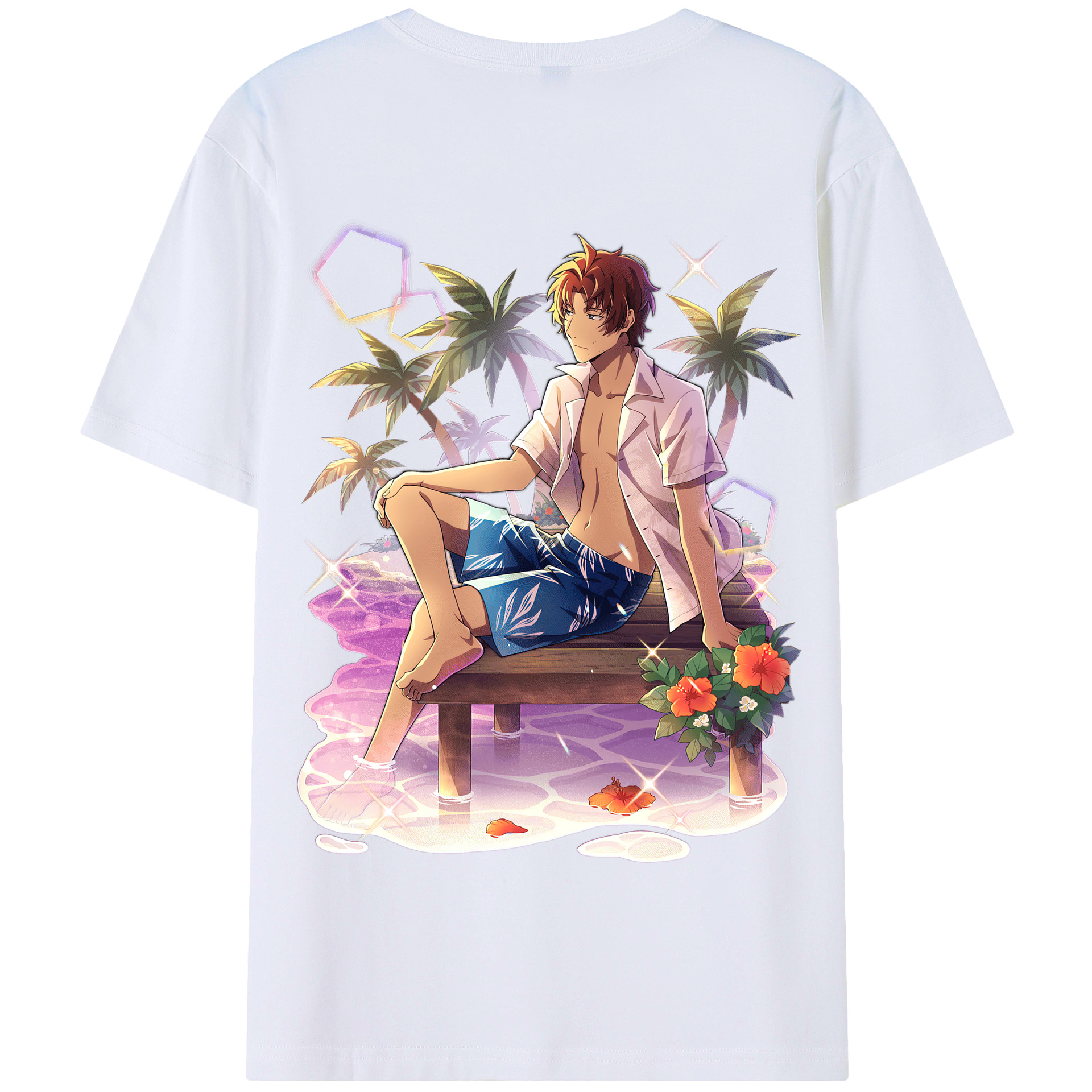 （画像用） 文豪ストレイドッグス Bungo Stray Dogs 綿100％半袖Tシャツ（背面プリント）