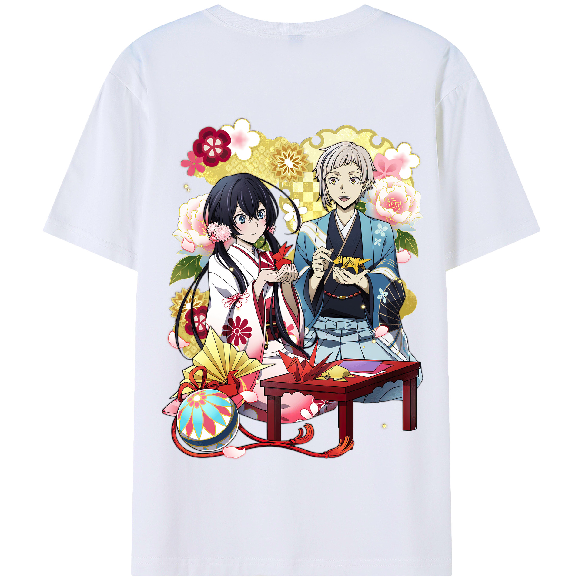 （画像用） 文豪ストレイドッグス Bungo Stray Dogs 綿100％半袖Tシャツ（背面プリント）