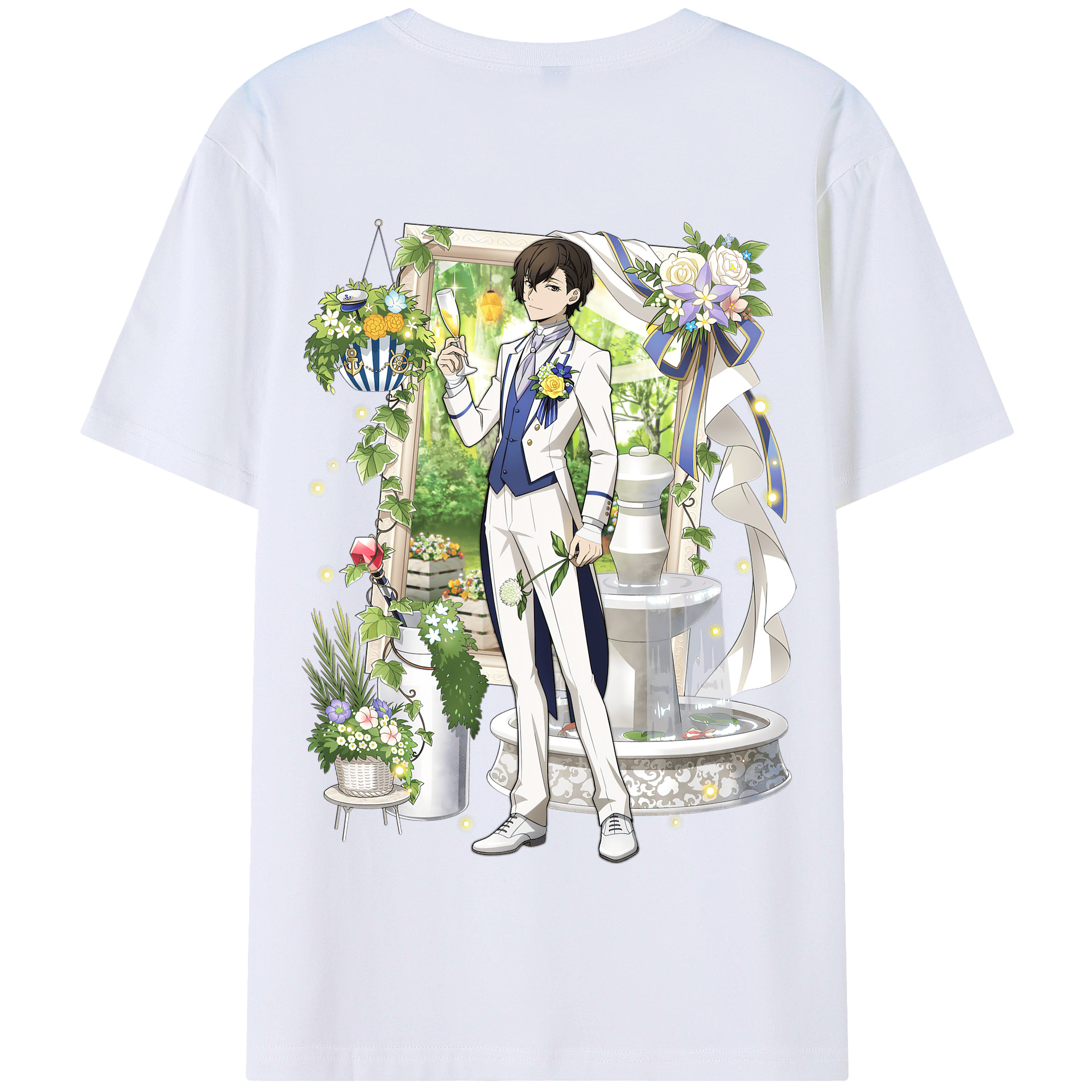 （画像用） 文豪ストレイドッグス Bungo Stray Dogs 綿100％半袖Tシャツ（背面プリント）