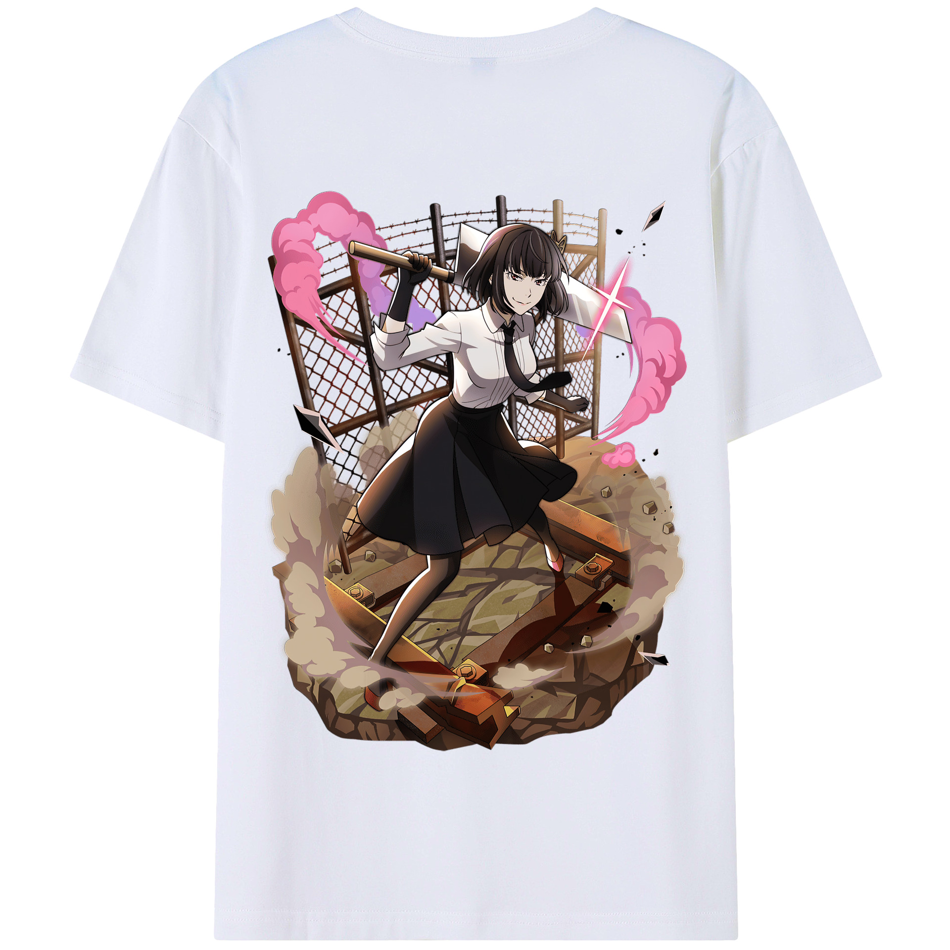（画像用） 文豪ストレイドッグス Bungo Stray Dogs 綿100％半袖Tシャツ（背面プリント）