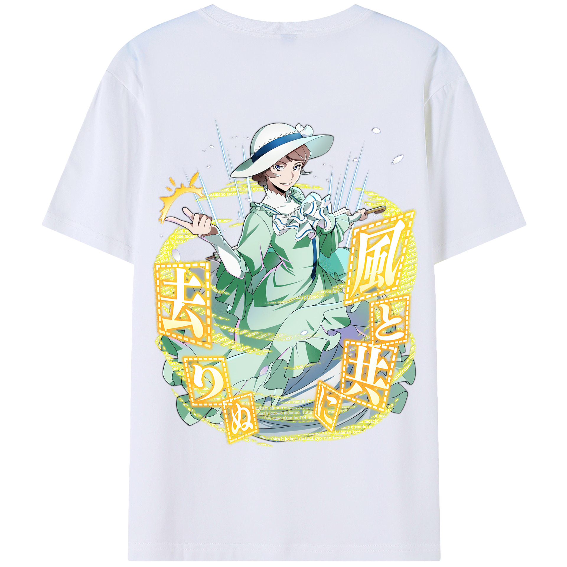 （画像用） 文豪ストレイドッグス Bungo Stray Dogs 綿100％半袖Tシャツ（背面プリント）