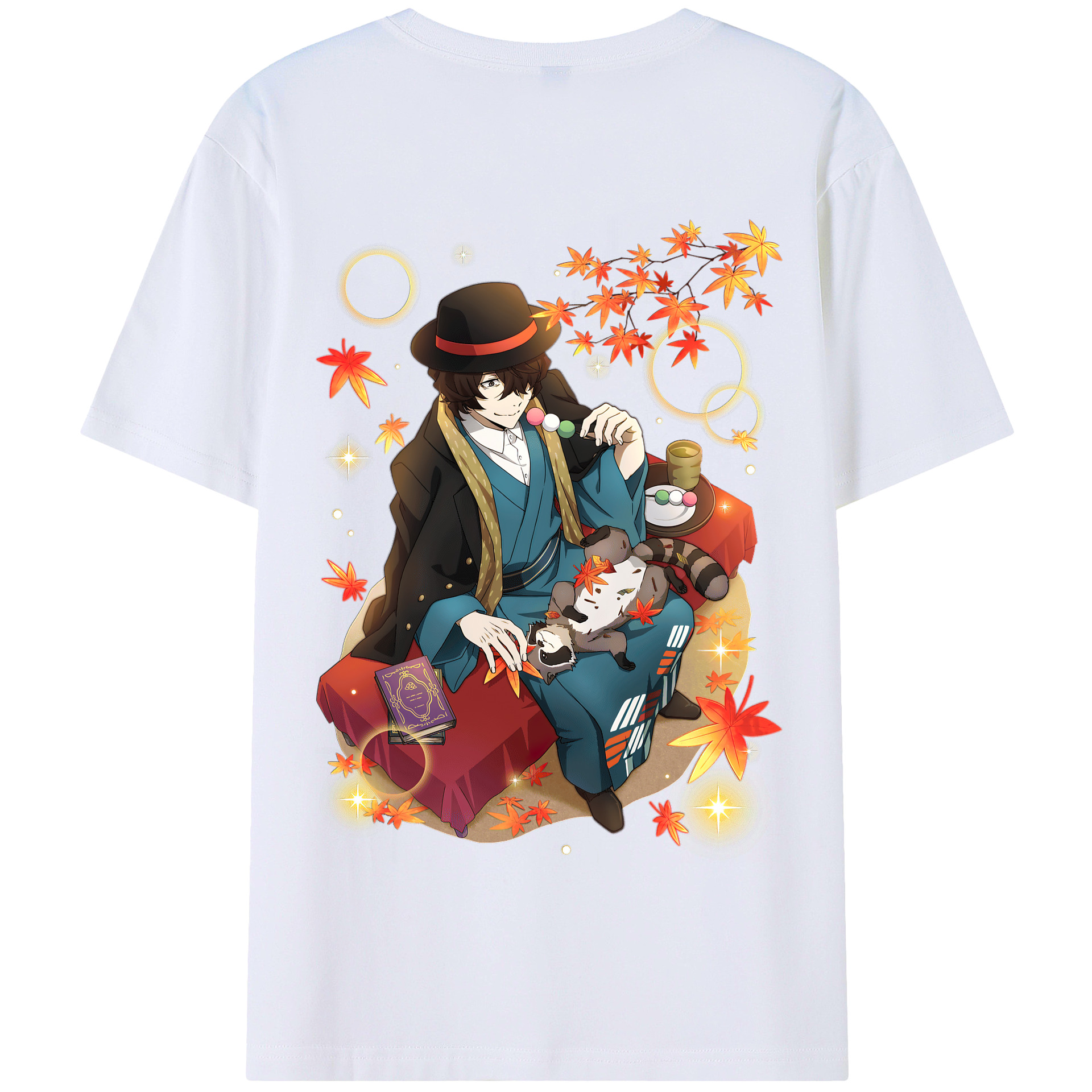 （画像用） 文豪ストレイドッグス Bungo Stray Dogs 綿100％半袖Tシャツ（背面プリント）