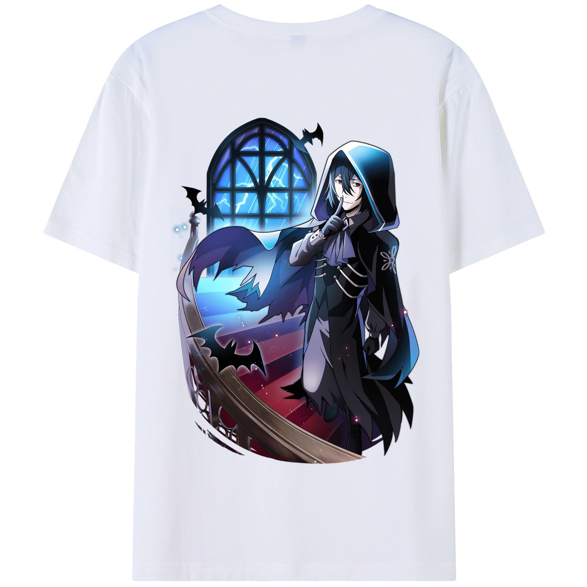 （画像用） 文豪ストレイドッグス Bungo Stray Dogs 綿100％半袖Tシャツ（背面プリント）