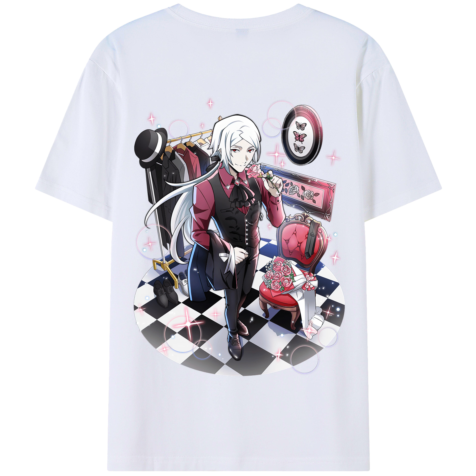 （画像用） 文豪ストレイドッグス Bungo Stray Dogs 綿100％半袖Tシャツ（背面プリント）