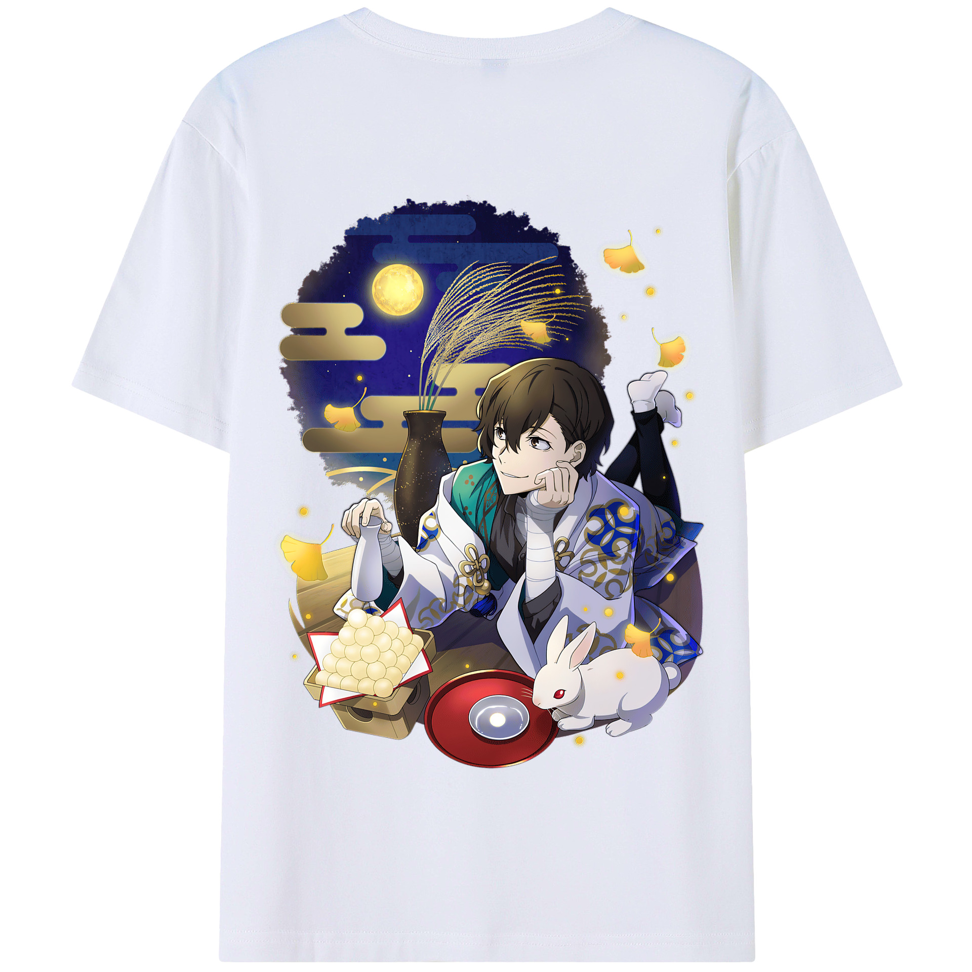 （画像用） 文豪ストレイドッグス Bungo Stray Dogs 綿100％半袖Tシャツ（背面プリント）