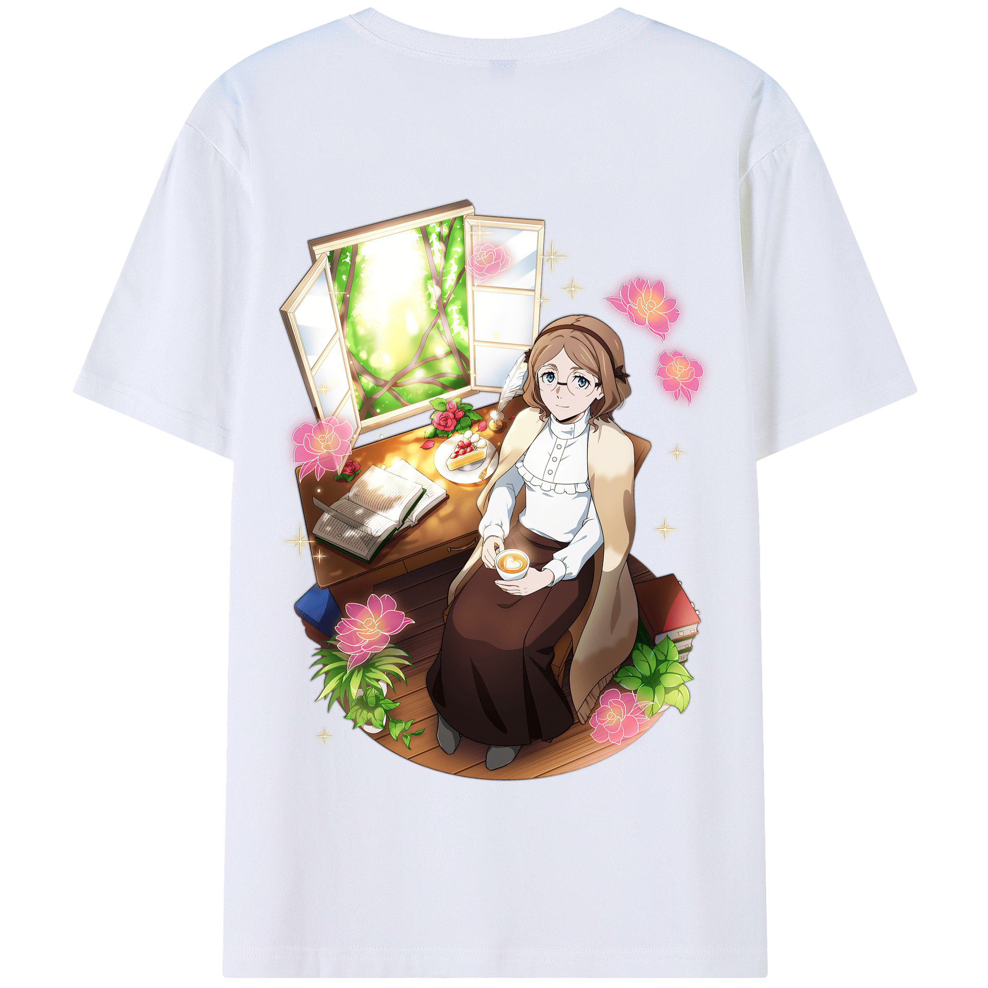 （画像用） 文豪ストレイドッグス Bungo Stray Dogs 綿100％半袖Tシャツ（背面プリント）