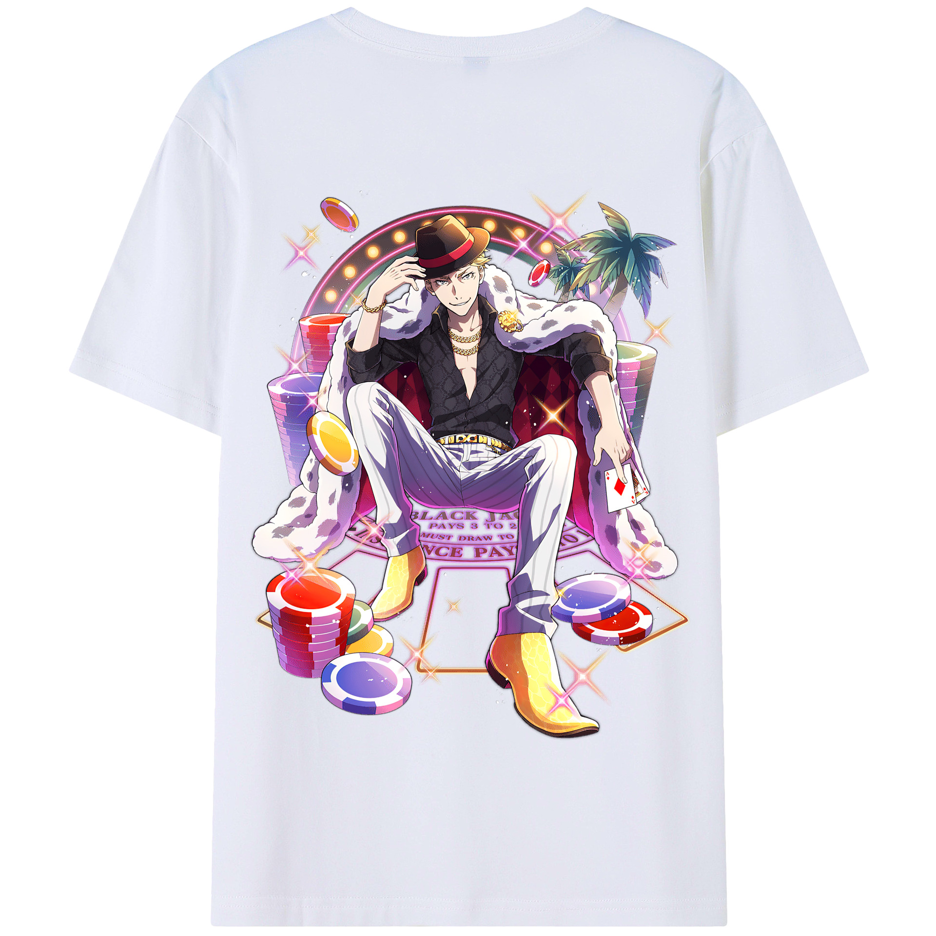 （画像用） 文豪ストレイドッグス Bungo Stray Dogs 綿100％半袖Tシャツ（背面プリント）