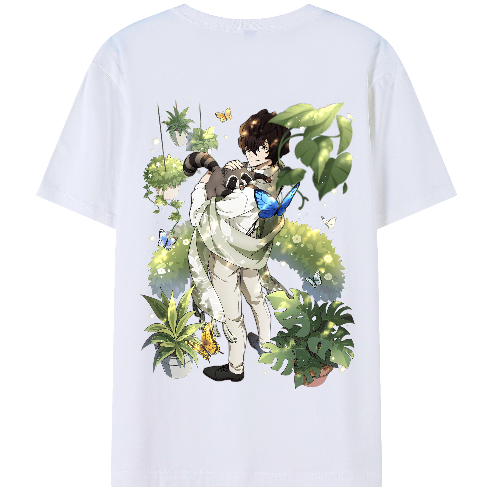 （画像用） 文豪ストレイドッグス Bungo Stray Dogs 綿100％半袖Tシャツ（背面プリント）
