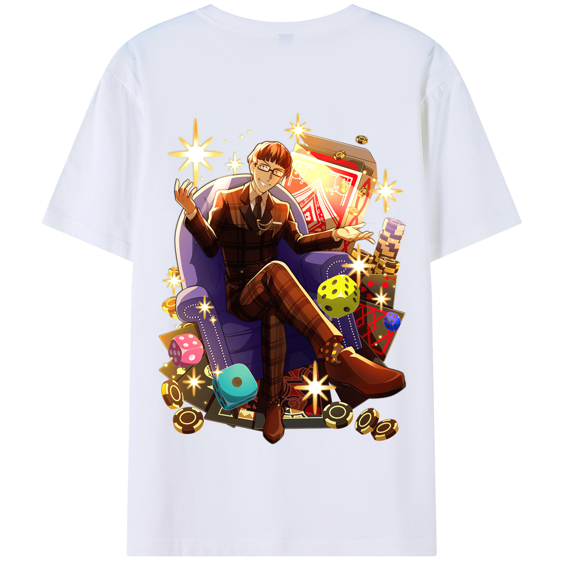 （画像用） 文豪ストレイドッグス Bungo Stray Dogs 綿100％半袖Tシャツ（背面プリント）