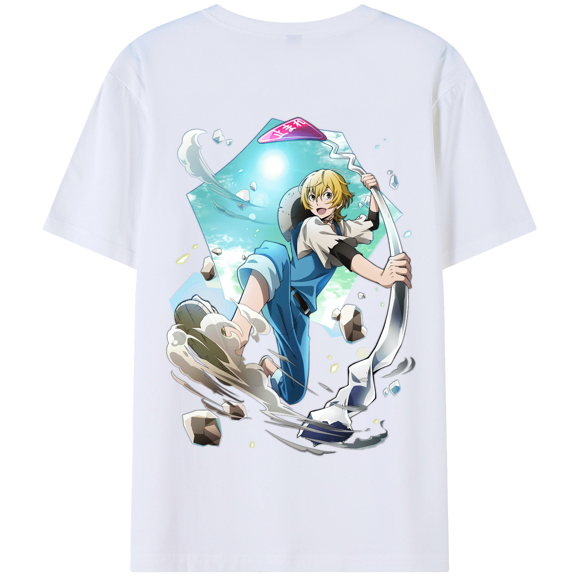 （画像用） 文豪ストレイドッグス Bungo Stray Dogs 綿100％半袖Tシャツ（背面プリント）