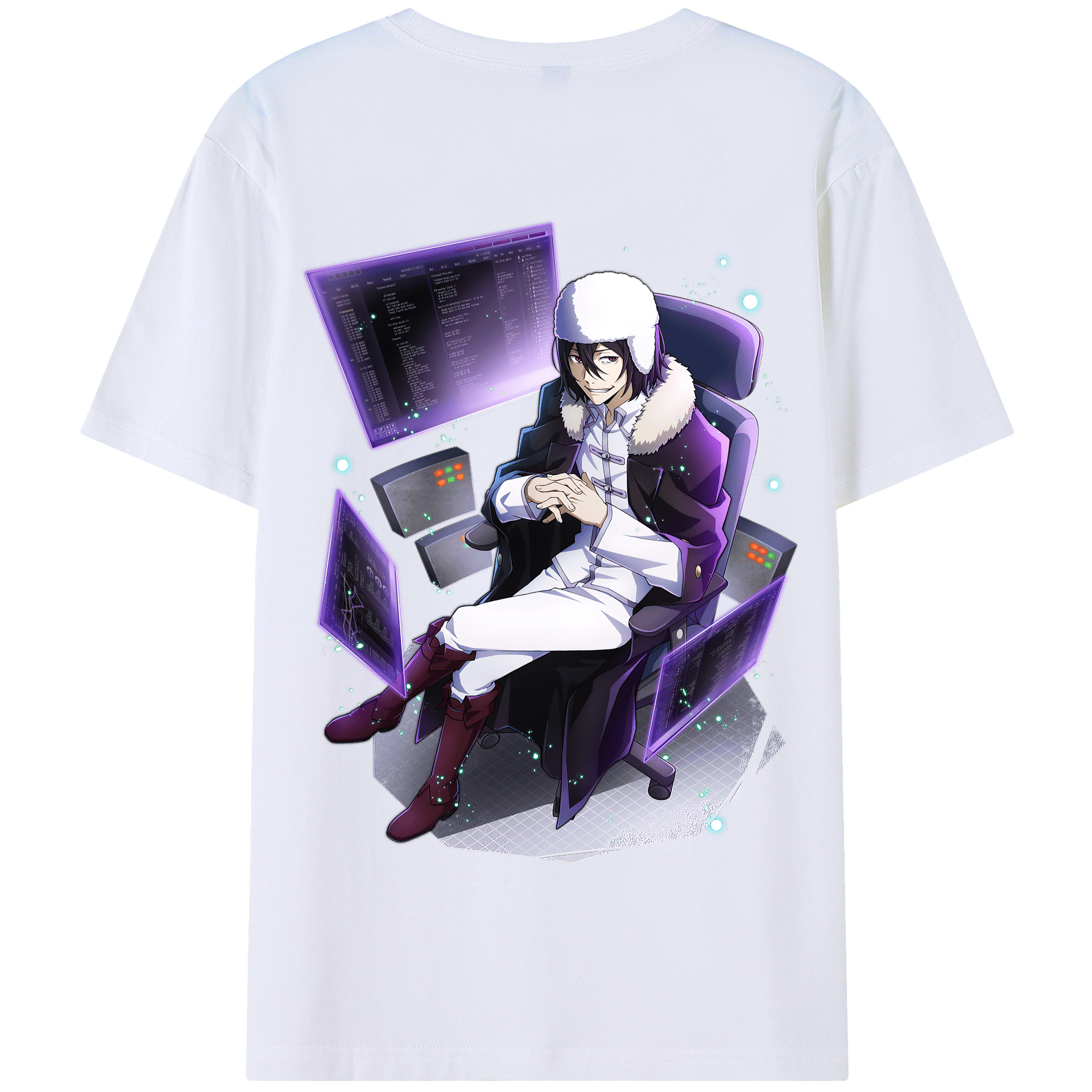 （画像用） 文豪ストレイドッグス Bungo Stray Dogs 綿100％半袖Tシャツ（背面プリント）