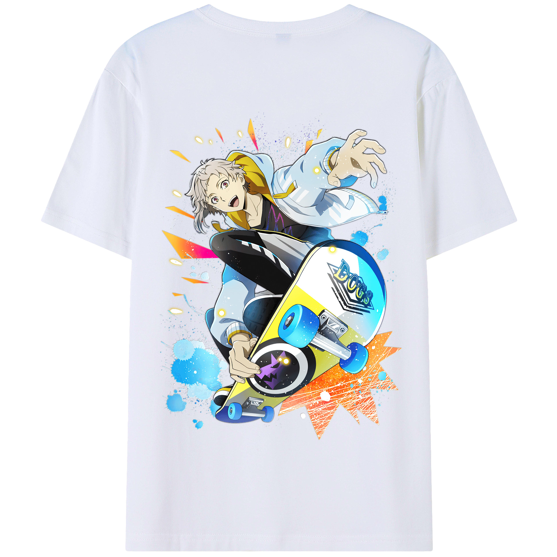 （画像用） 文豪ストレイドッグス Bungo Stray Dogs 綿100％半袖Tシャツ（背面プリント）