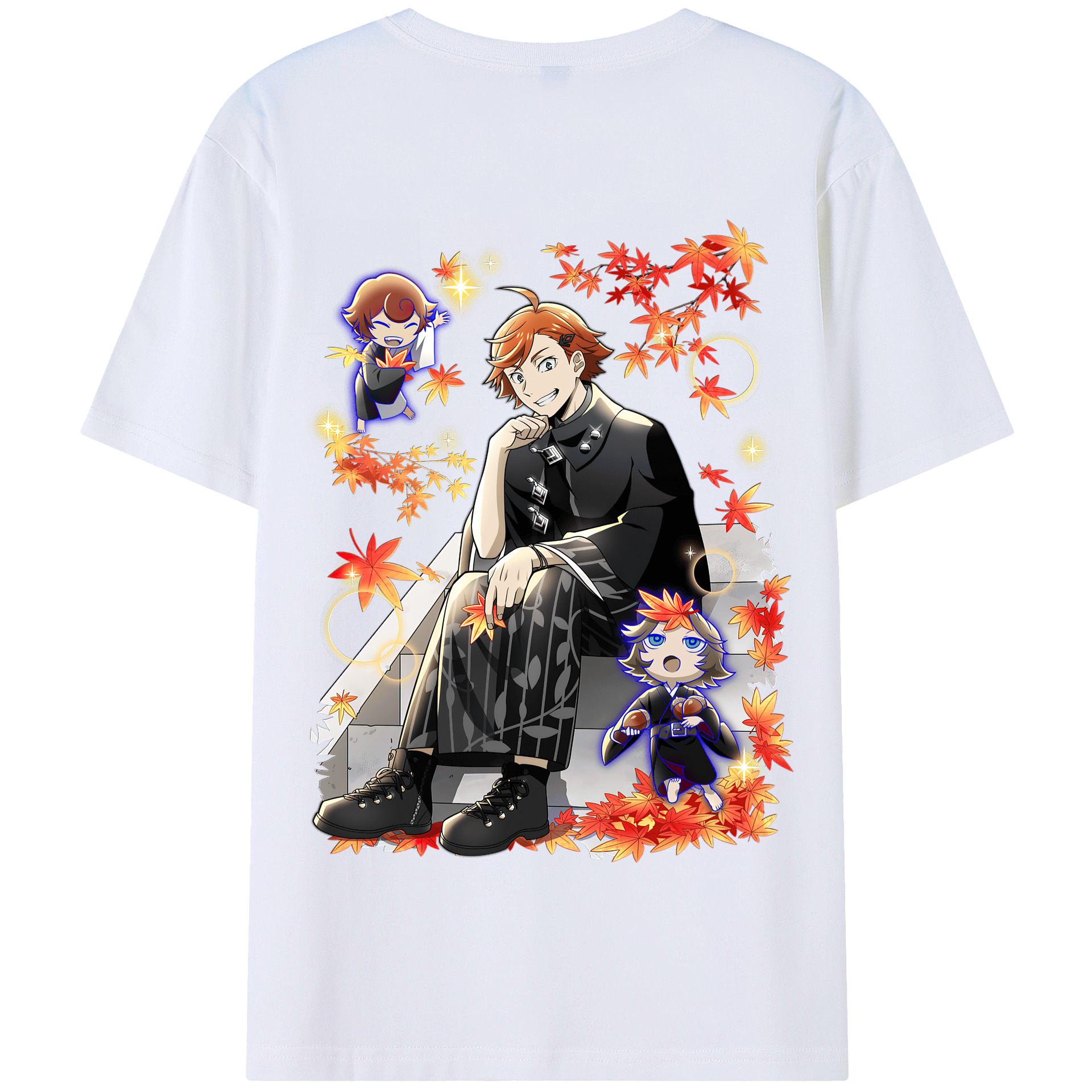（画像用） 文豪ストレイドッグス Bungo Stray Dogs 綿100％半袖Tシャツ（背面プリント）