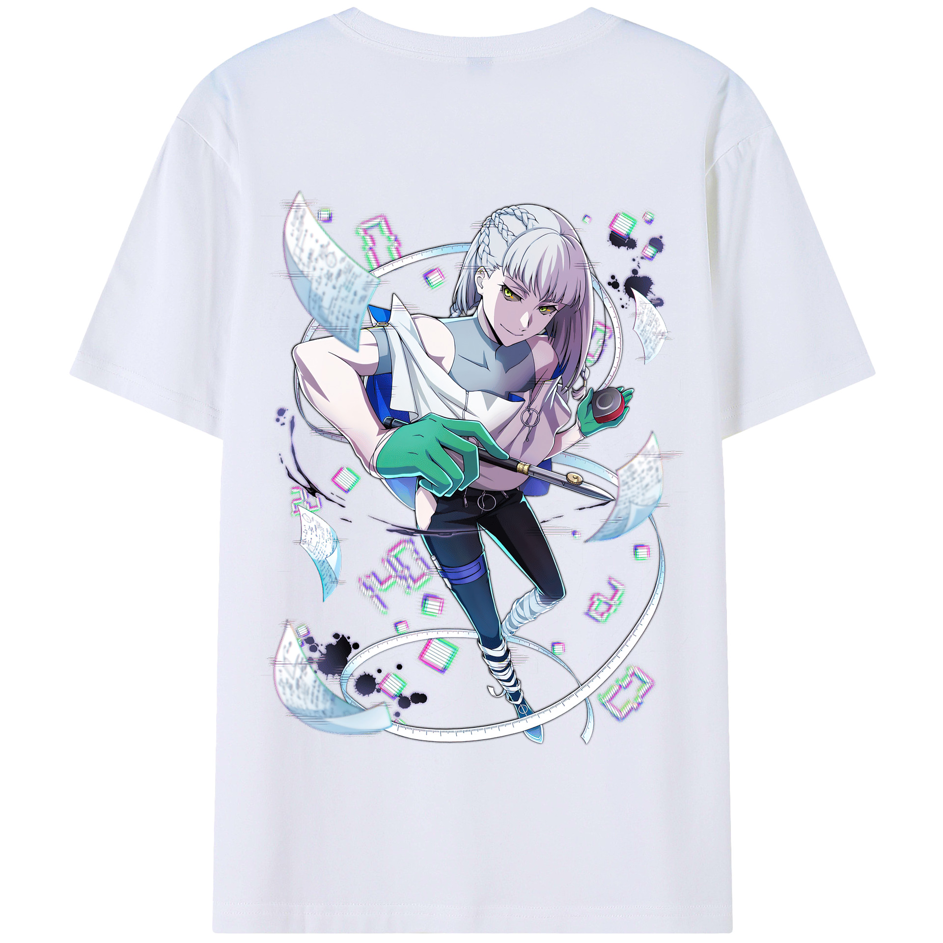 （画像用） 文豪ストレイドッグス Bungo Stray Dogs 綿100％半袖Tシャツ（背面プリント）