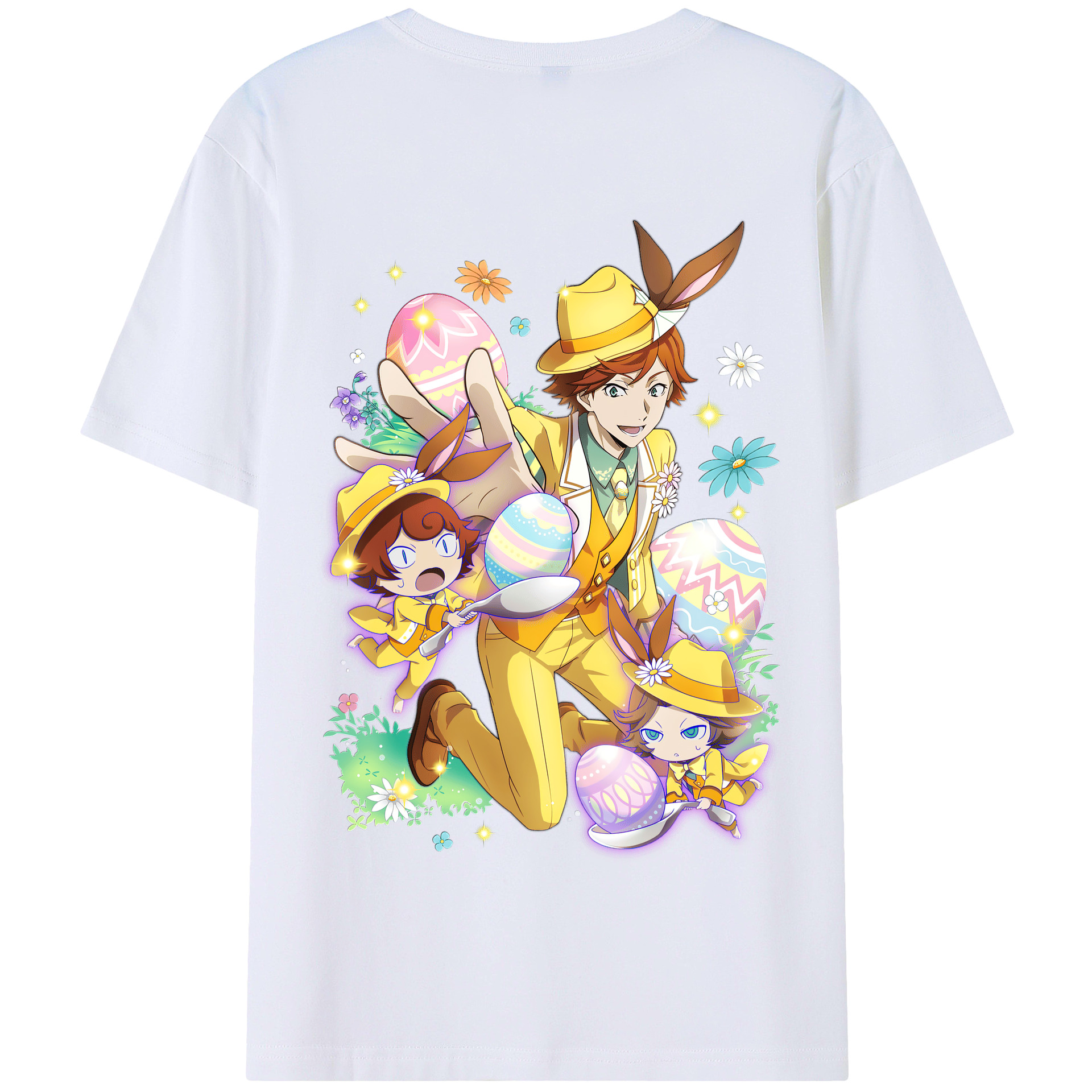 （画像用） 文豪ストレイドッグス Bungo Stray Dogs 綿100％半袖Tシャツ（背面プリント）