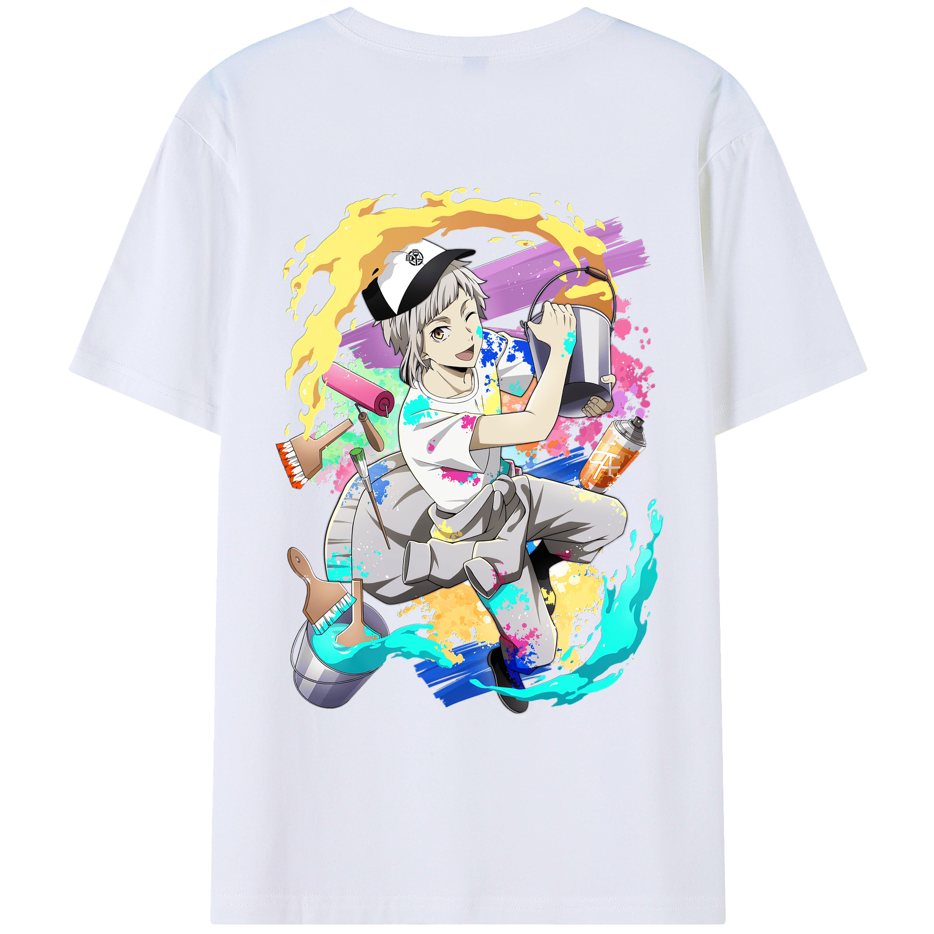（画像用） 文豪ストレイドッグス Bungo Stray Dogs 綿100％半袖Tシャツ（背面プリント）