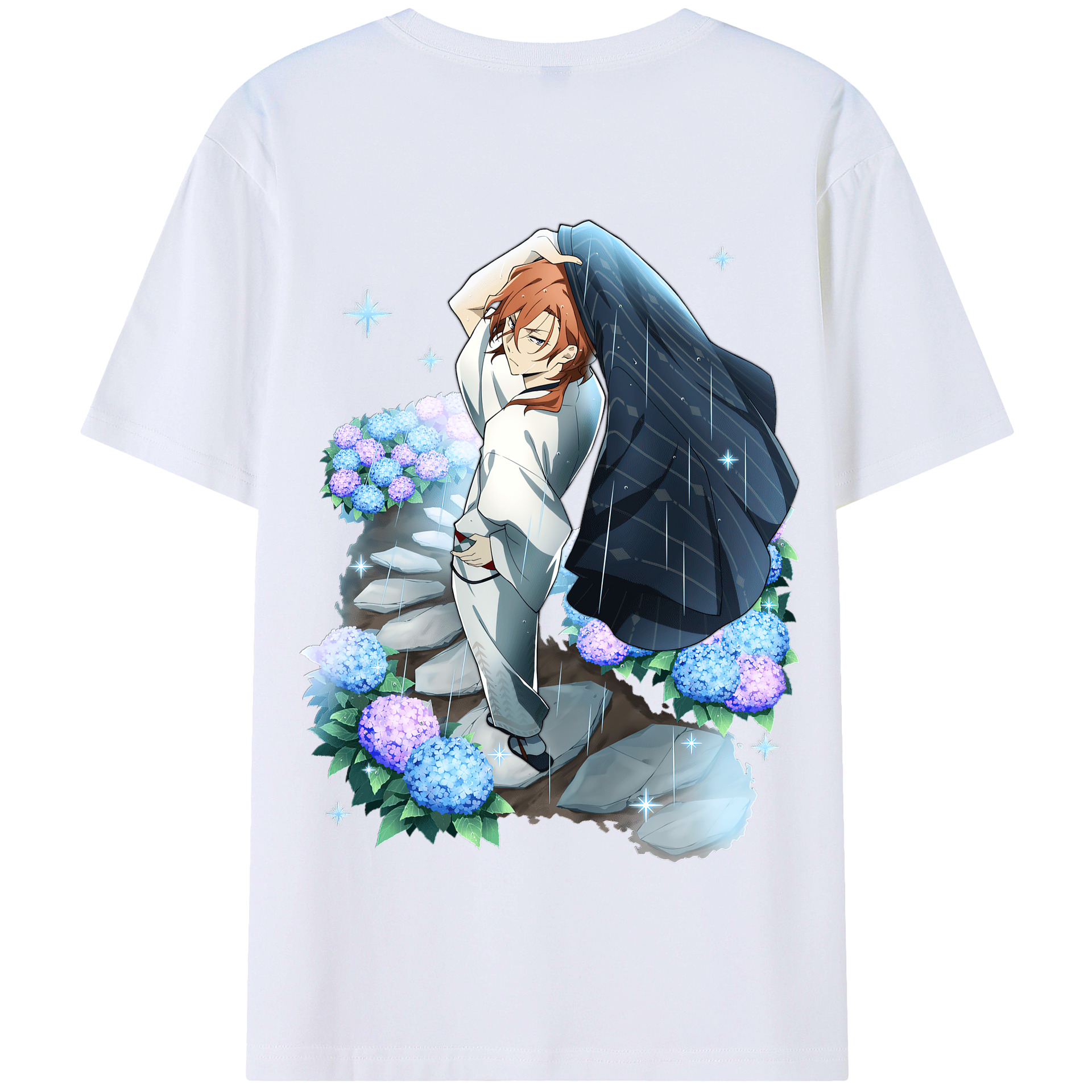 （画像用） 文豪ストレイドッグス Bungo Stray Dogs 綿100％半袖Tシャツ（背面プリント）