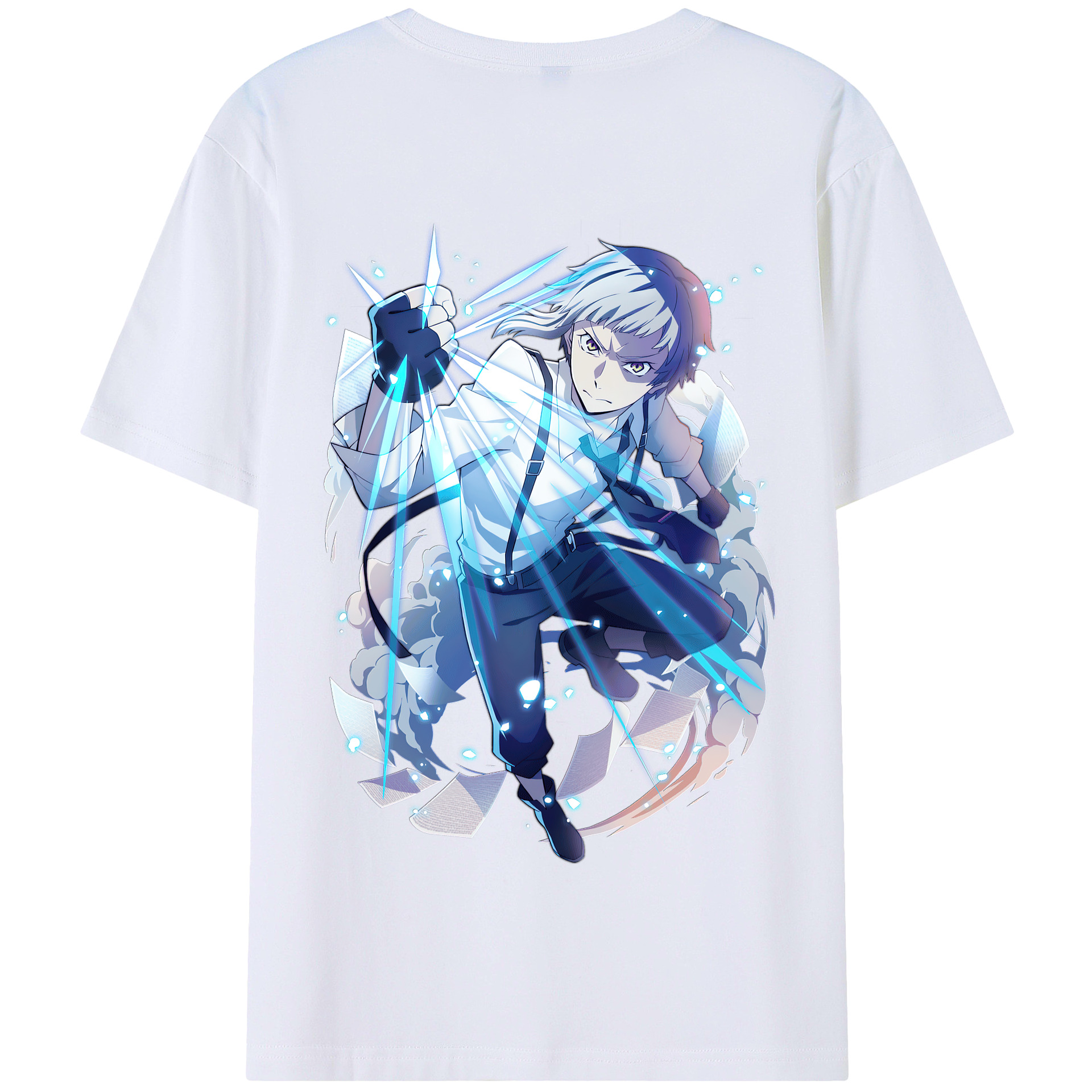 （画像用） 文豪ストレイドッグス Bungo Stray Dogs 綿100％半袖Tシャツ（背面プリント）