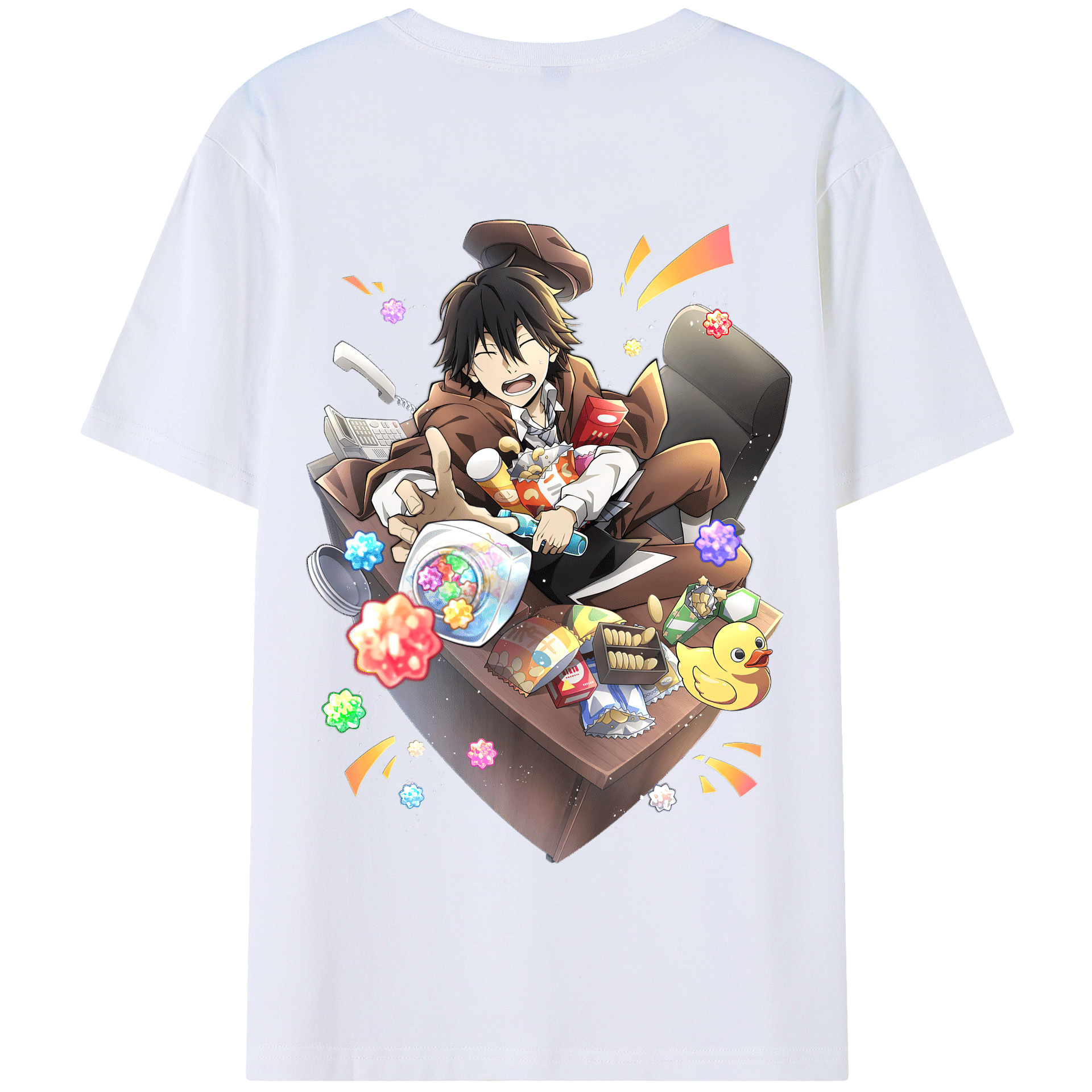 （画像用） 文豪ストレイドッグス Bungo Stray Dogs 綿100％半袖Tシャツ（背面プリント）