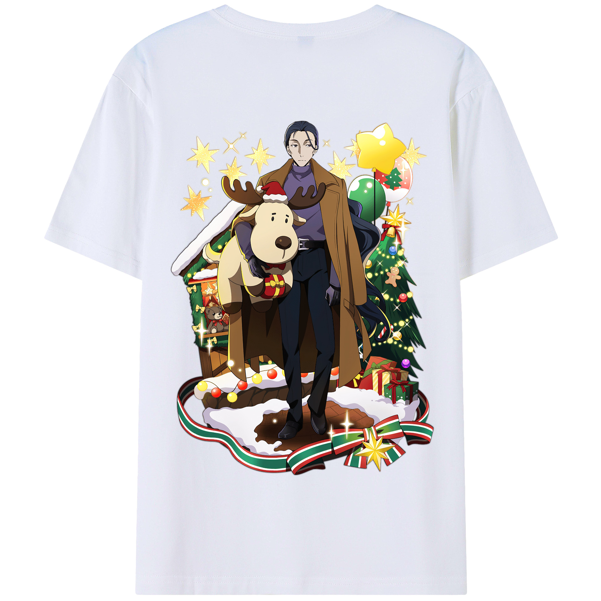 （画像用） 文豪ストレイドッグス Bungo Stray Dogs 綿100％半袖Tシャツ（背面プリント）
