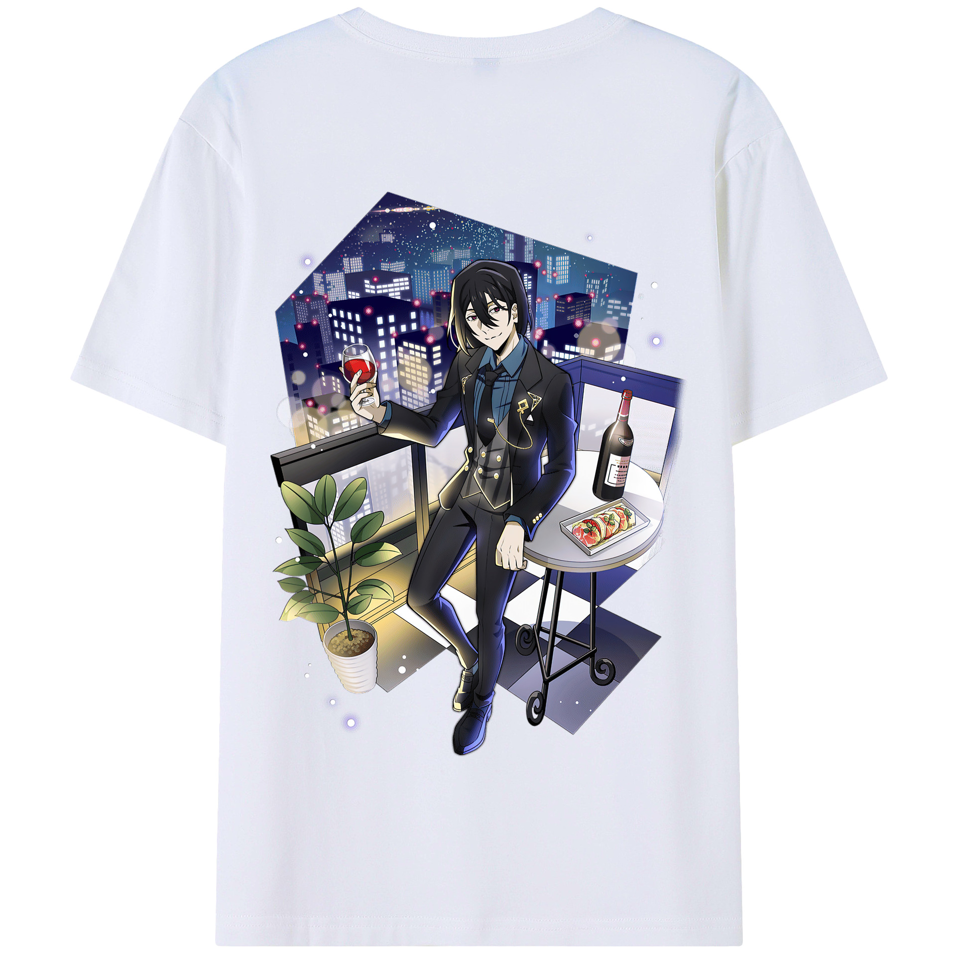 （画像用） 文豪ストレイドッグス Bungo Stray Dogs 綿100％半袖Tシャツ（背面プリント）