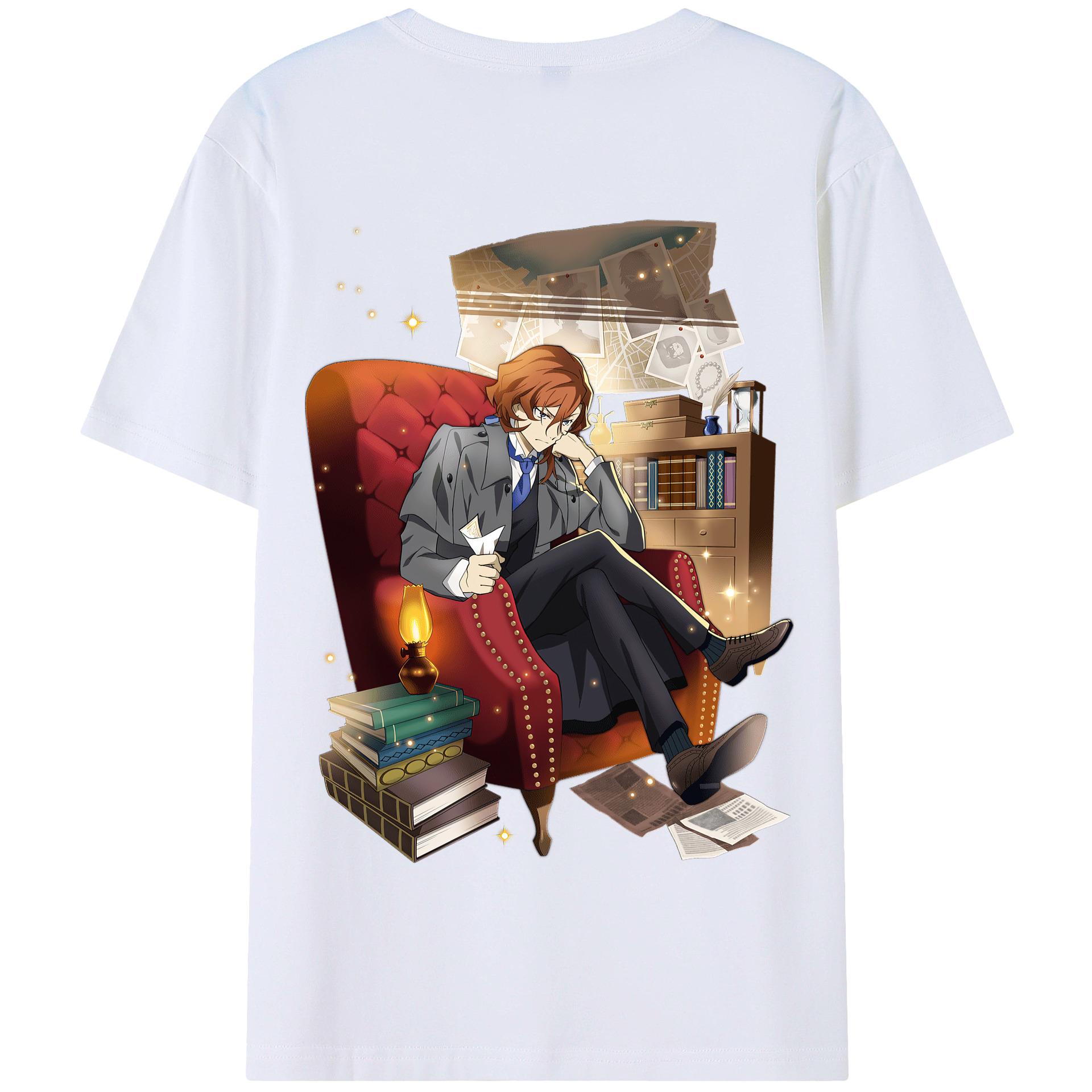 （画像用） 文豪ストレイドッグス Bungo Stray Dogs 綿100％半袖Tシャツ（背面プリント）