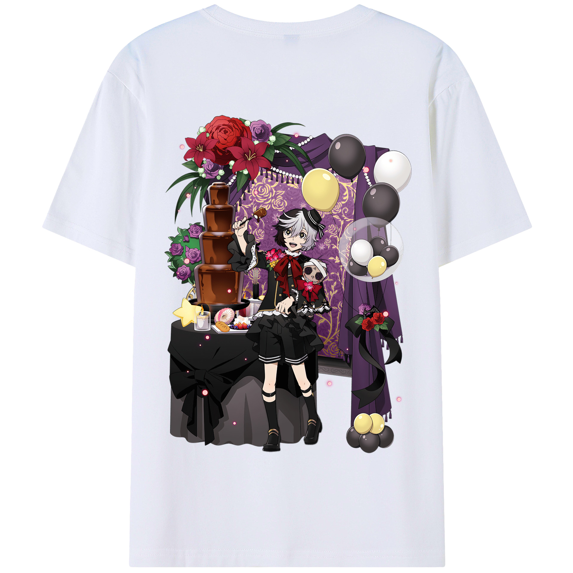 （画像用） 文豪ストレイドッグス Bungo Stray Dogs 綿100％半袖Tシャツ（背面プリント）