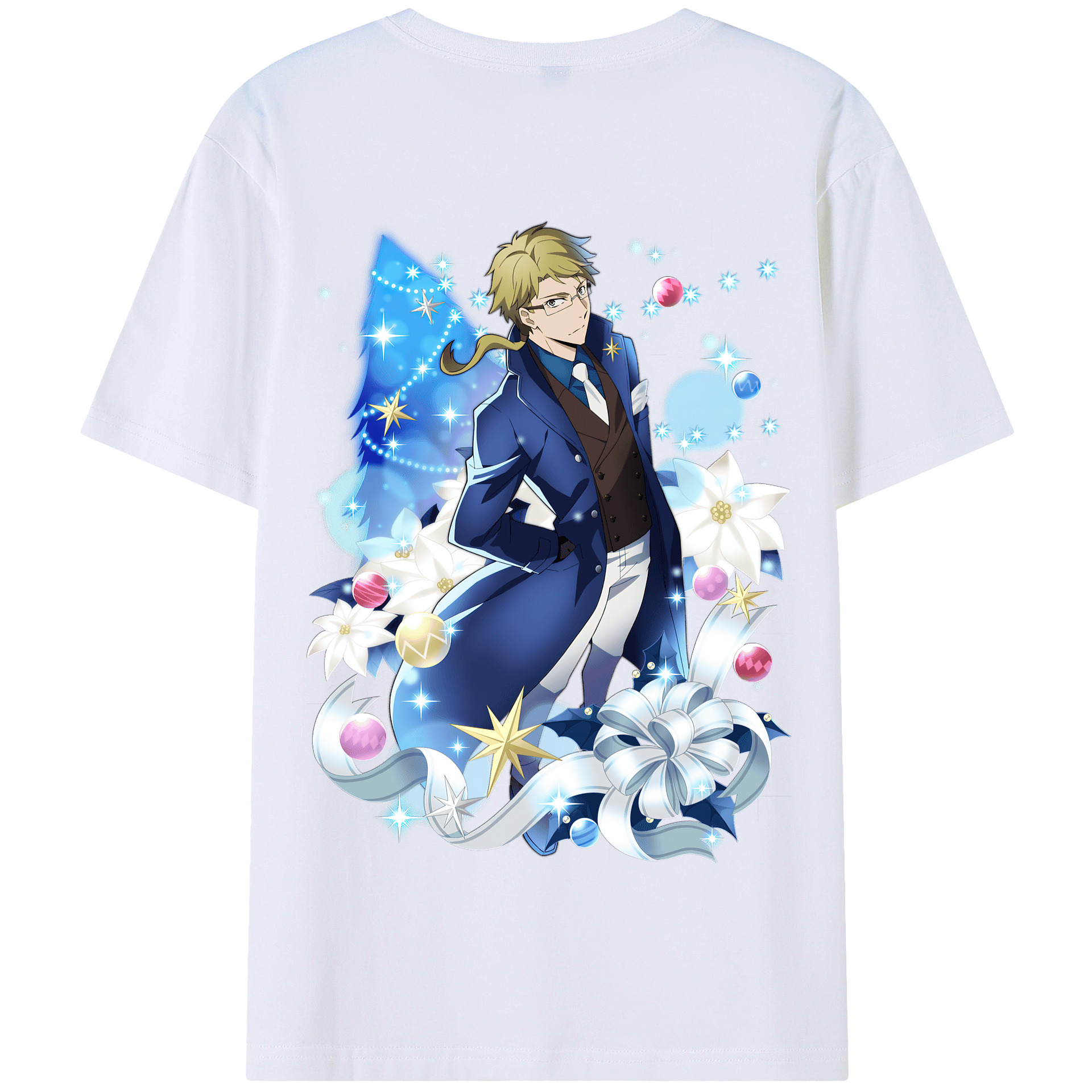（画像用） 文豪ストレイドッグス Bungo Stray Dogs 綿100％半袖Tシャツ（背面プリント）