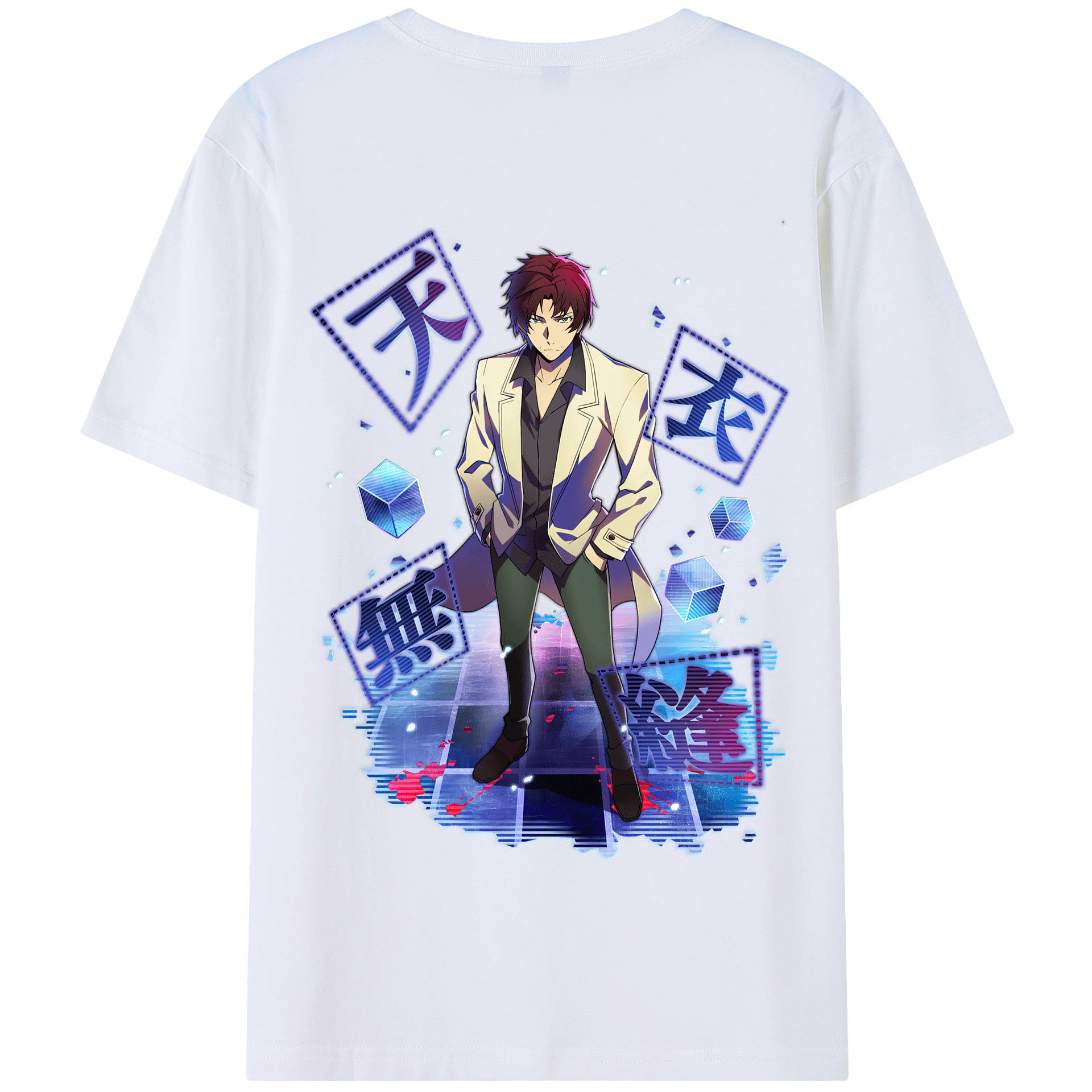 （画像用） 文豪ストレイドッグス Bungo Stray Dogs 綿100％半袖Tシャツ（背面プリント）