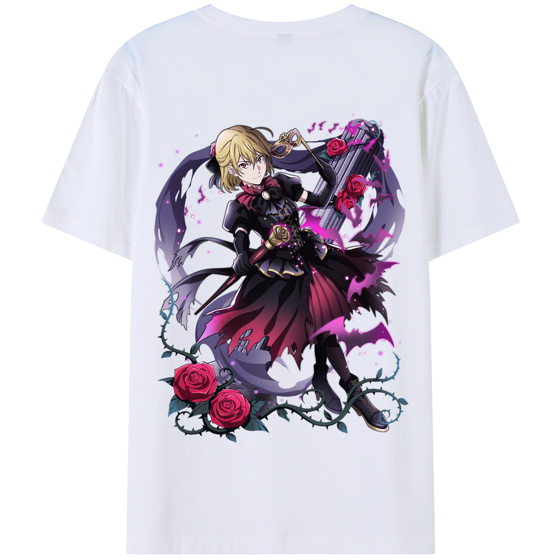 （画像用） 文豪ストレイドッグス Bungo Stray Dogs 綿100％半袖Tシャツ（背面プリント）