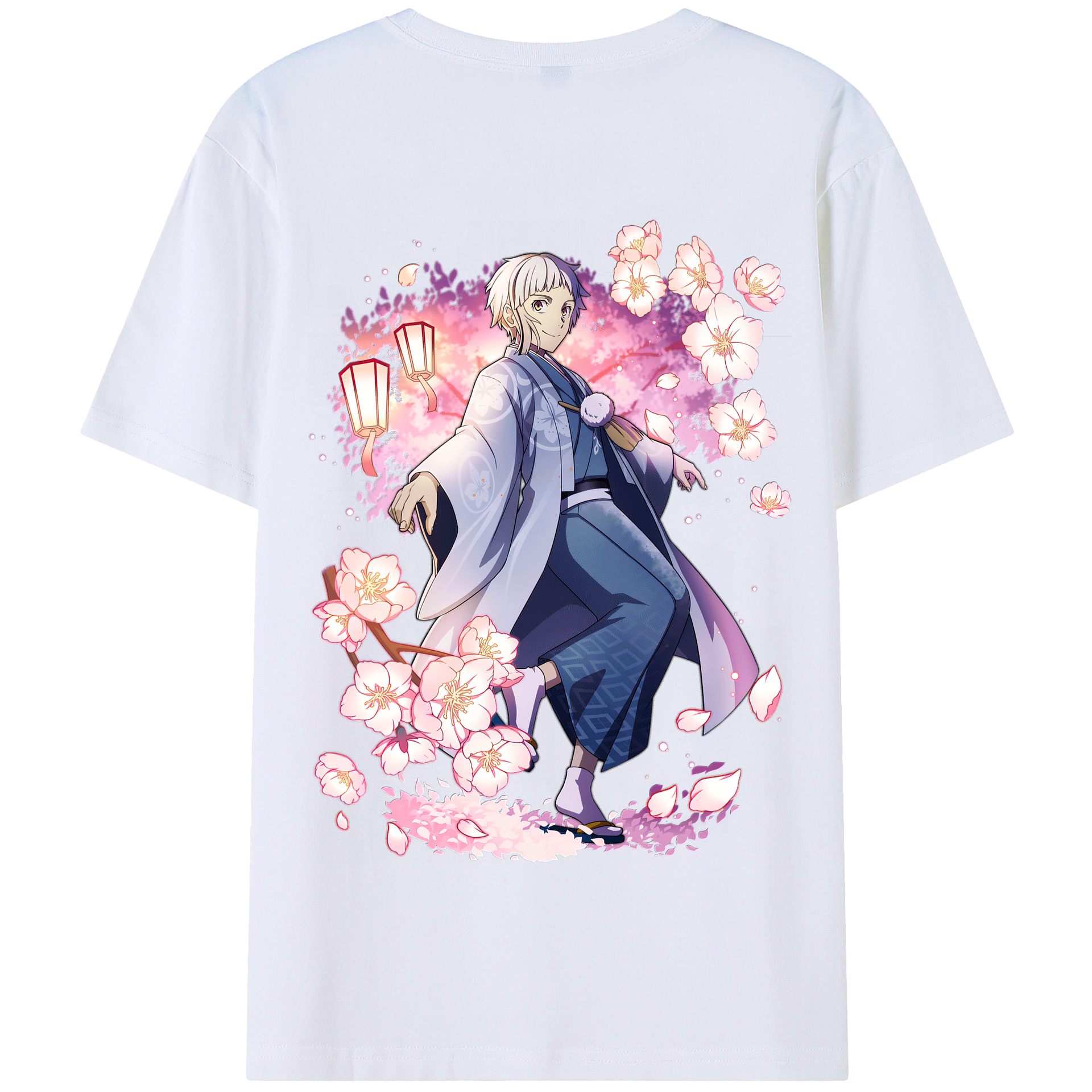 （画像用） 文豪ストレイドッグス Bungo Stray Dogs 綿100％半袖Tシャツ（背面プリント）