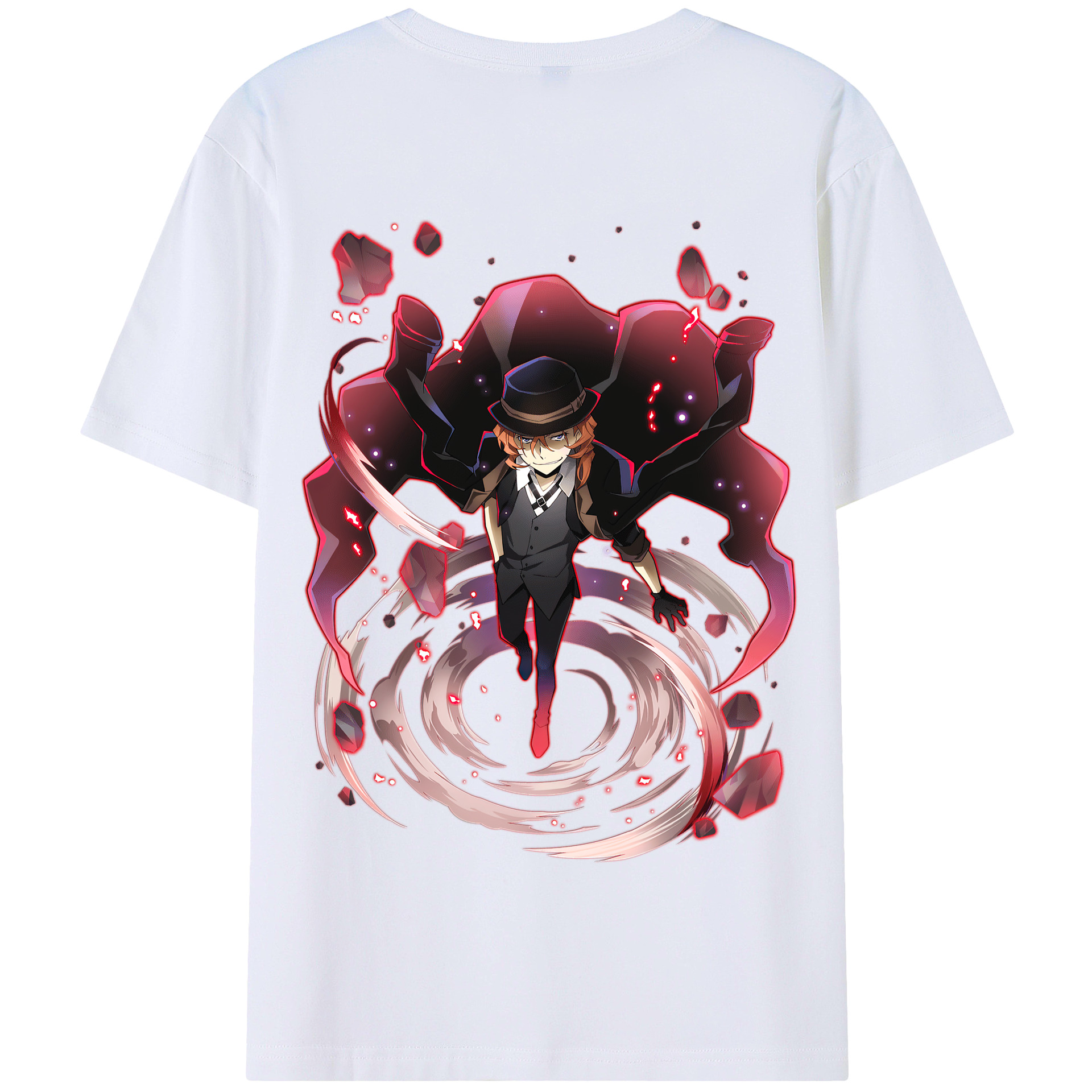 （画像用） 文豪ストレイドッグス Bungo Stray Dogs 綿100％半袖Tシャツ（背面プリント）