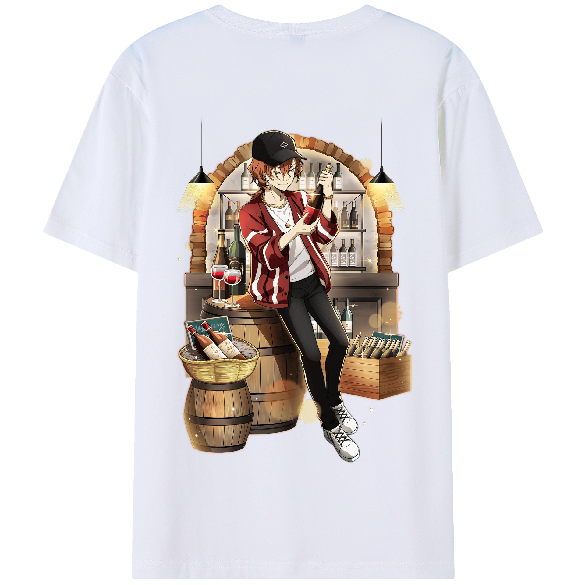 （画像用） 文豪ストレイドッグス Bungo Stray Dogs 綿100％半袖Tシャツ（背面プリント）