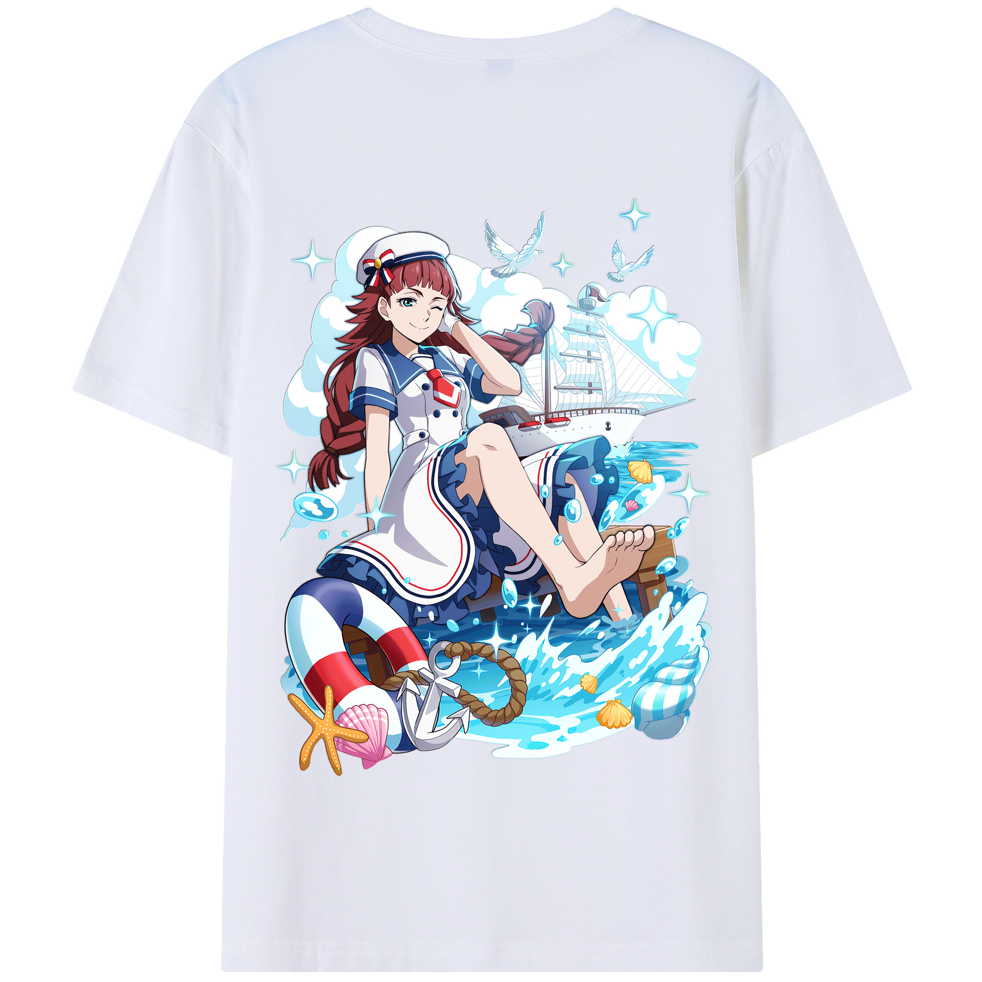 （画像用） 文豪ストレイドッグス Bungo Stray Dogs 綿100％半袖Tシャツ（背面プリント）