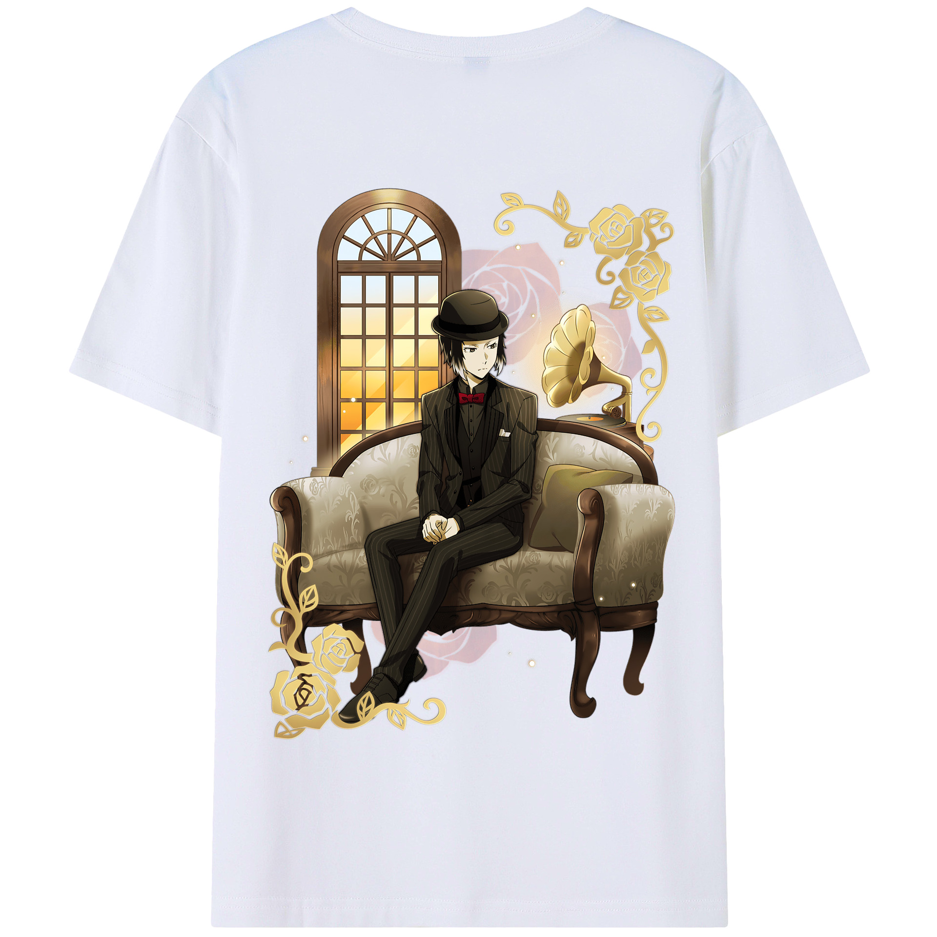 （画像用） 文豪ストレイドッグス Bungo Stray Dogs 綿100％半袖Tシャツ（背面プリント）