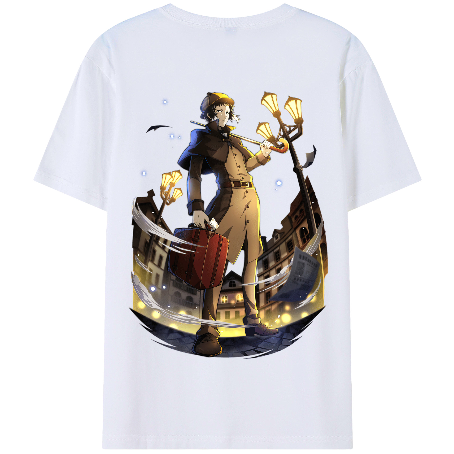 （画像用） 文豪ストレイドッグス Bungo Stray Dogs 綿100％半袖Tシャツ（背面プリント）
