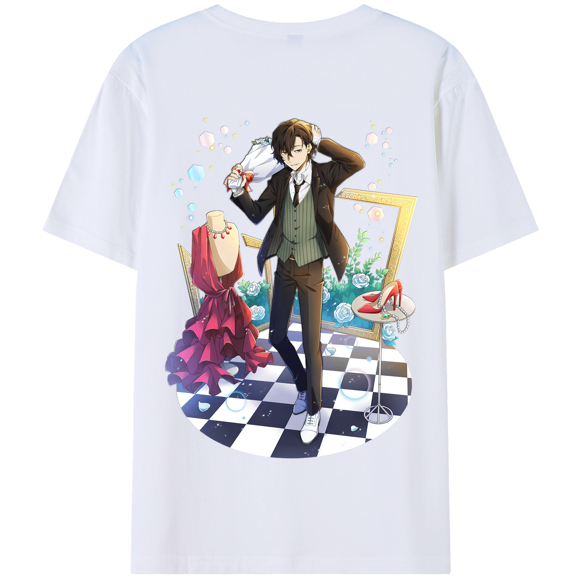 （画像用） 文豪ストレイドッグス Bungo Stray Dogs 綿100％半袖Tシャツ（背面プリント）